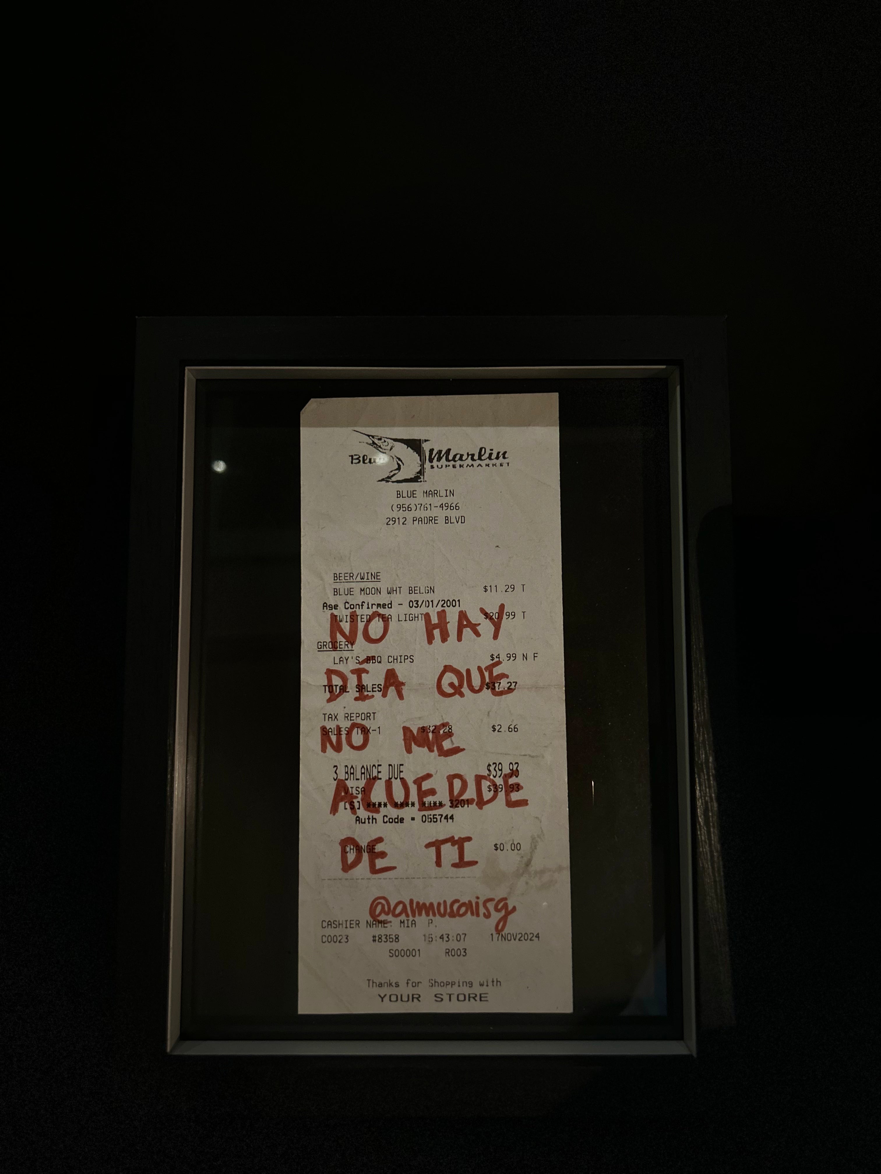 Cuadro "Ticket de compra"