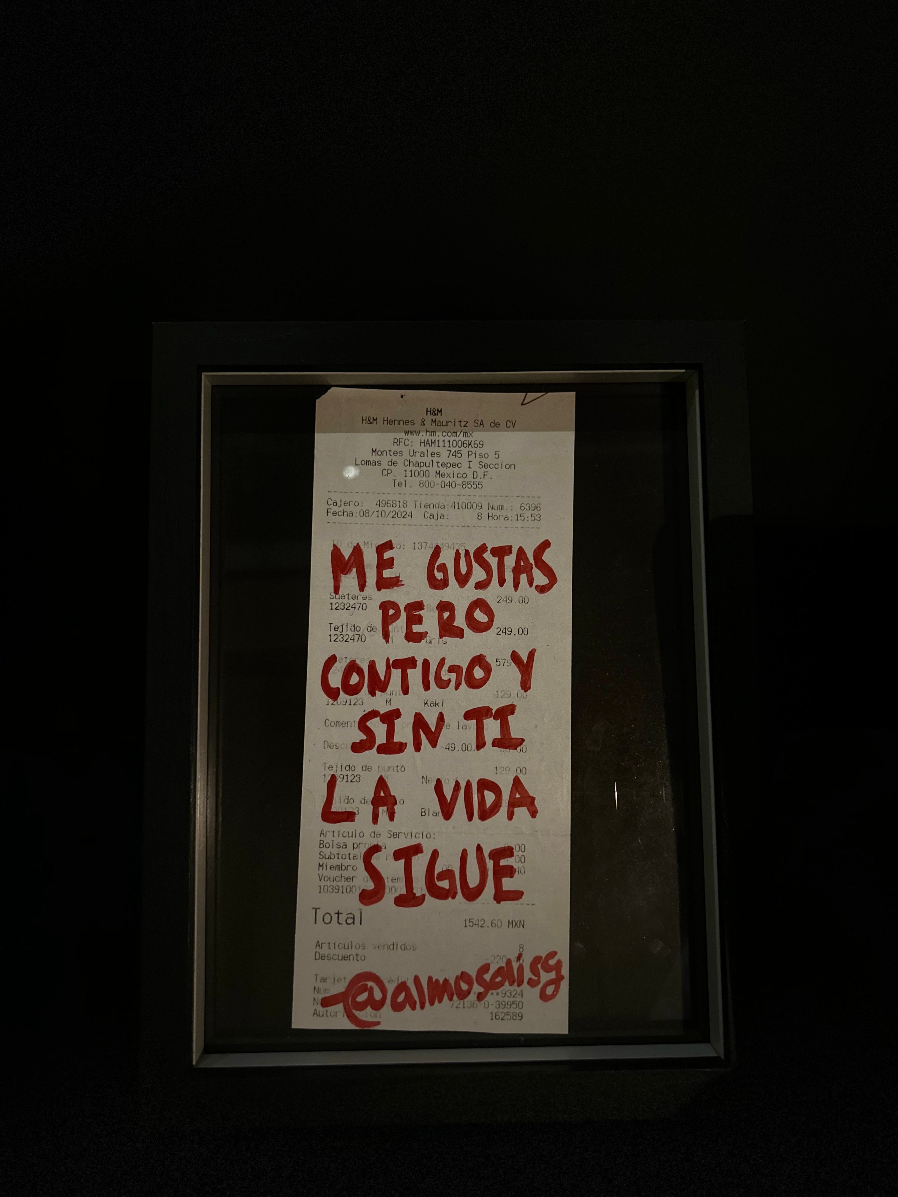 Cuadro "Ticket de compra"