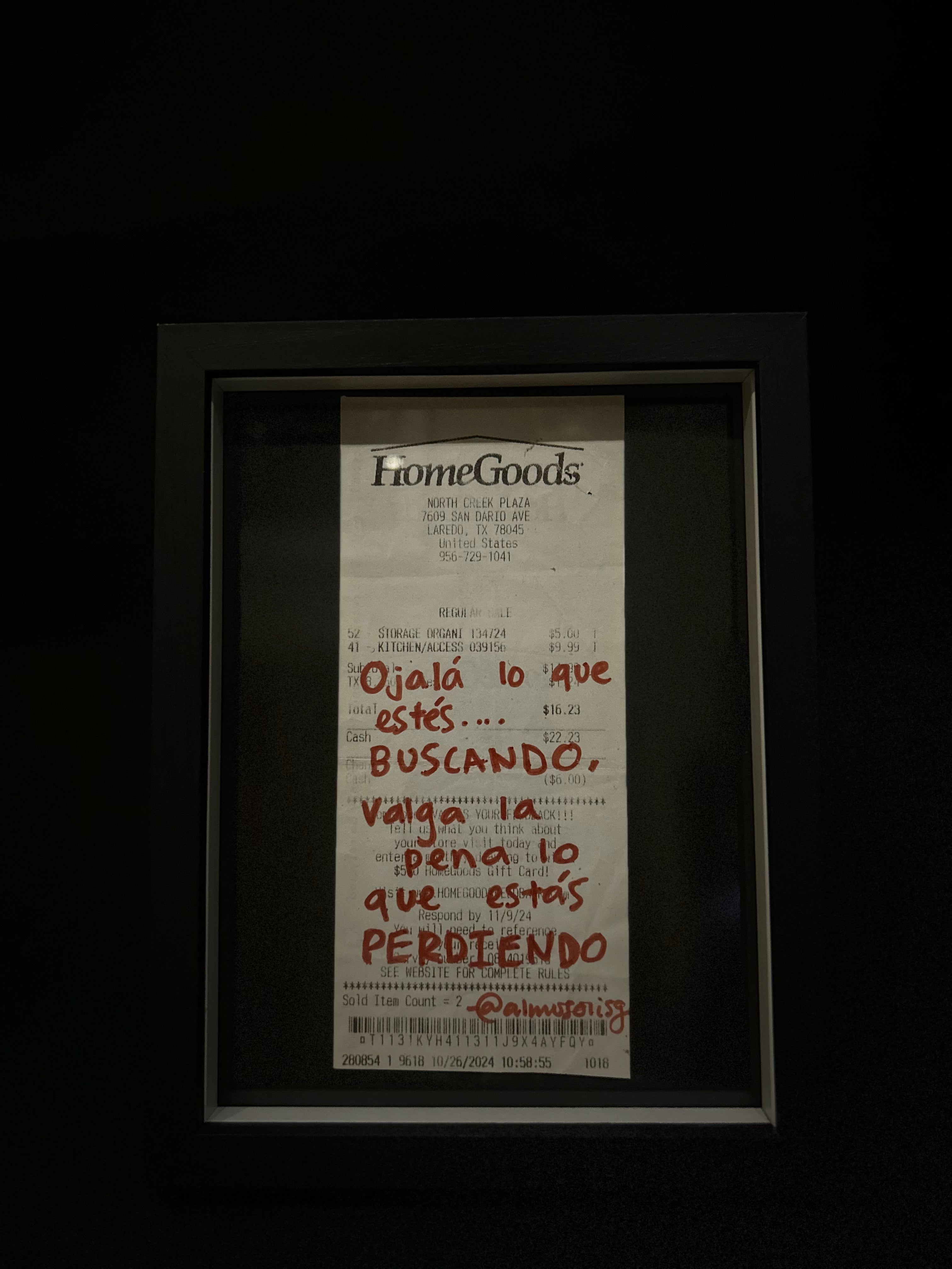 Cuadro "Ticket de compra"