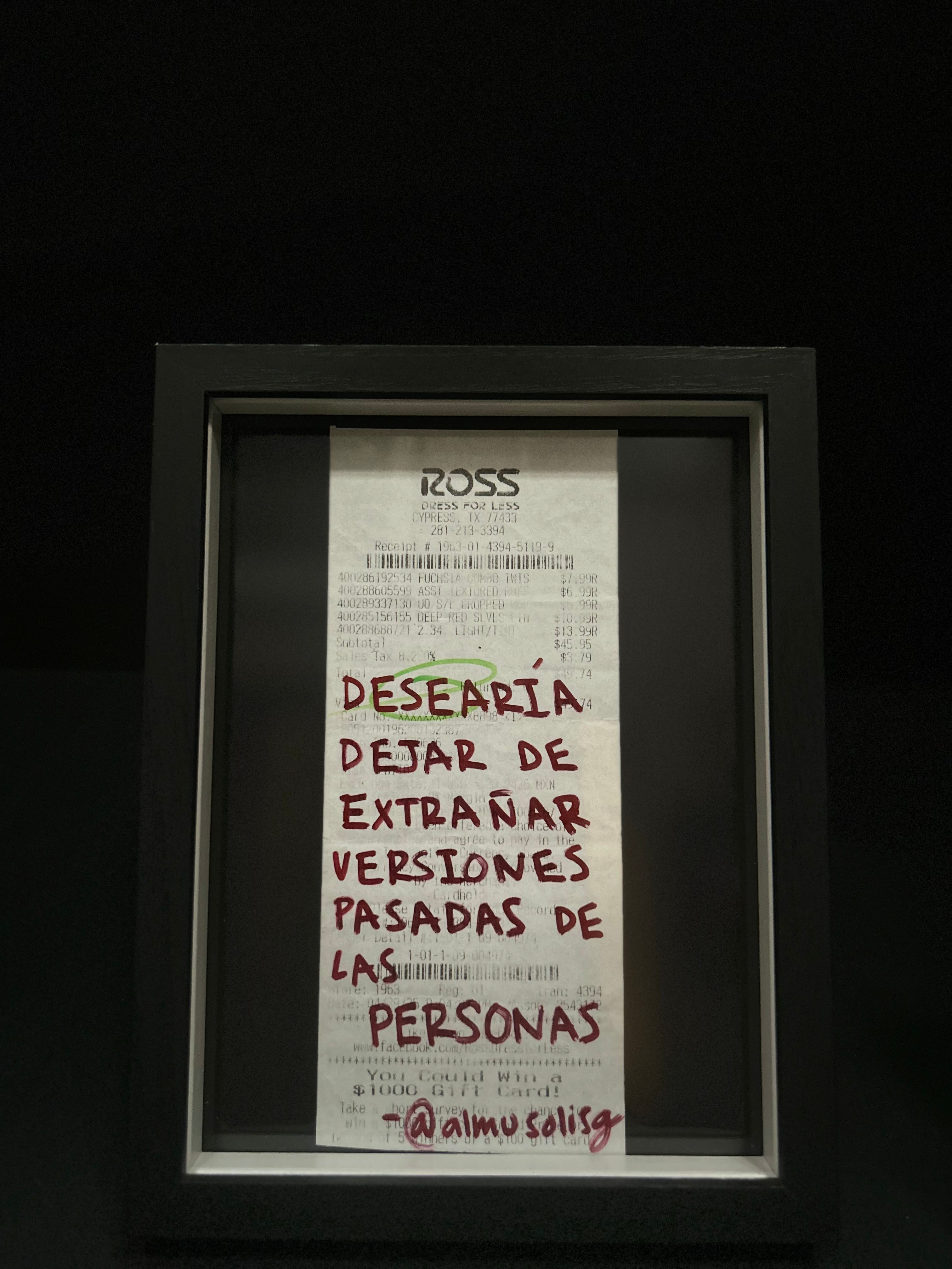 Cuadro "Ticket de compra"