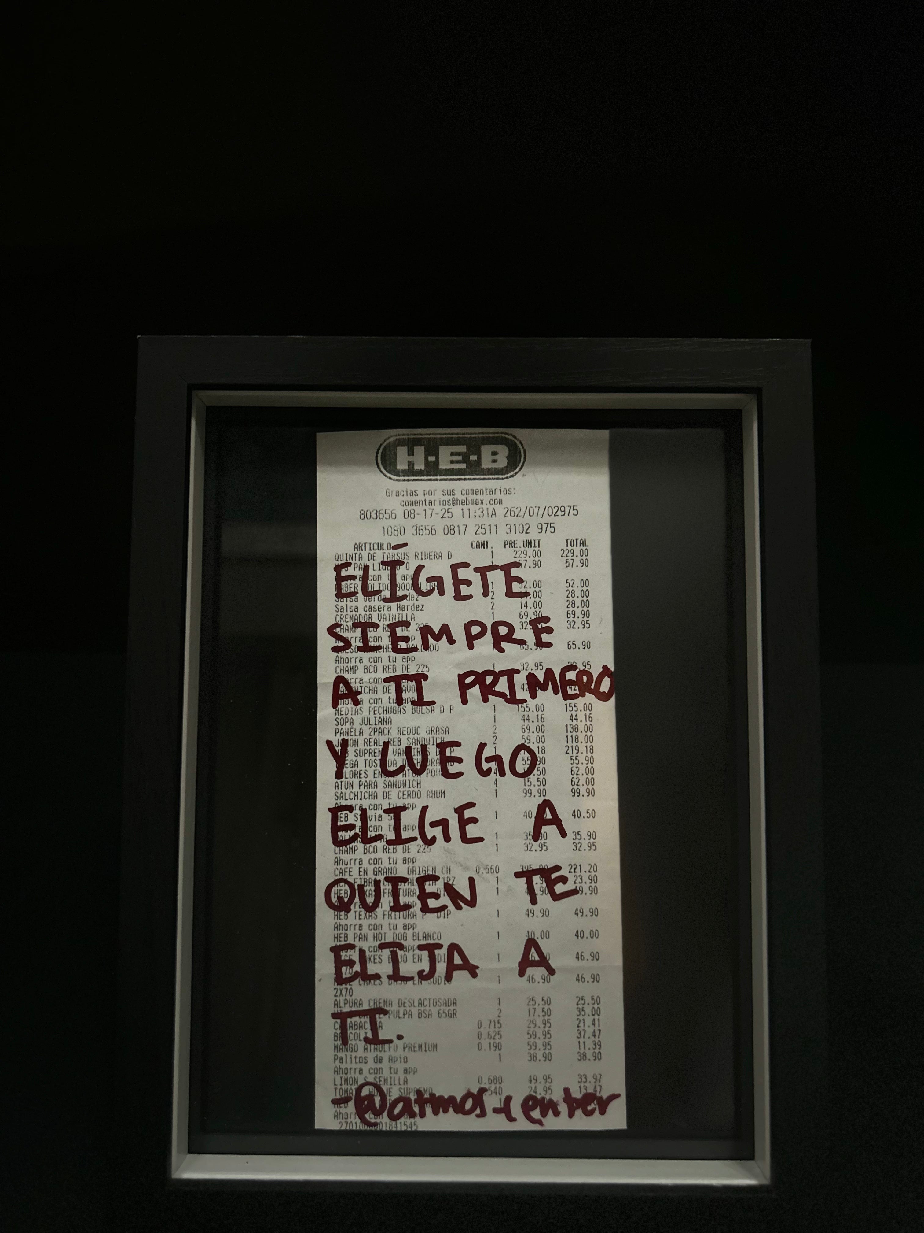 Cuadro "Ticket de compra"