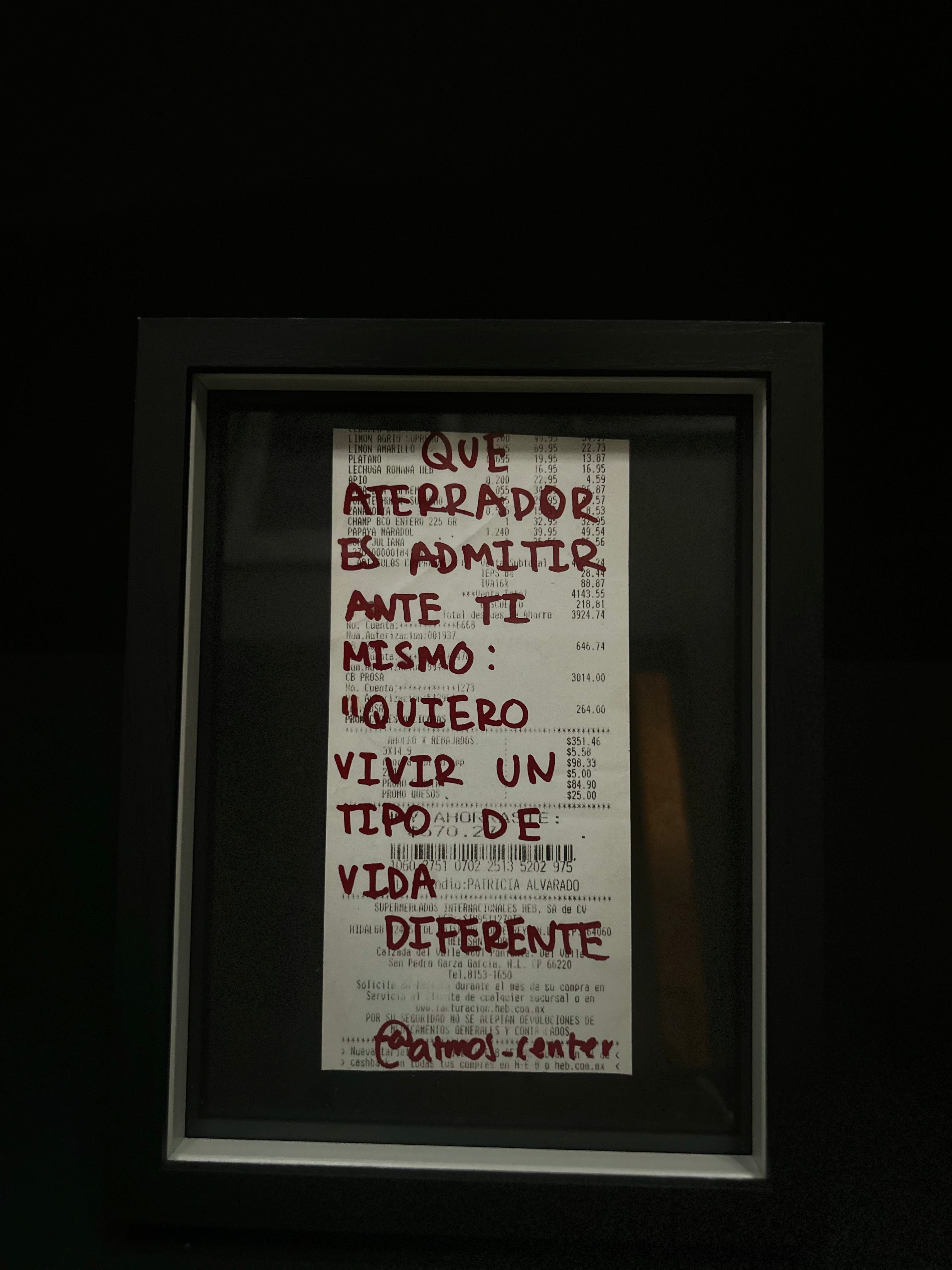 Cuadro "Ticket de compra"