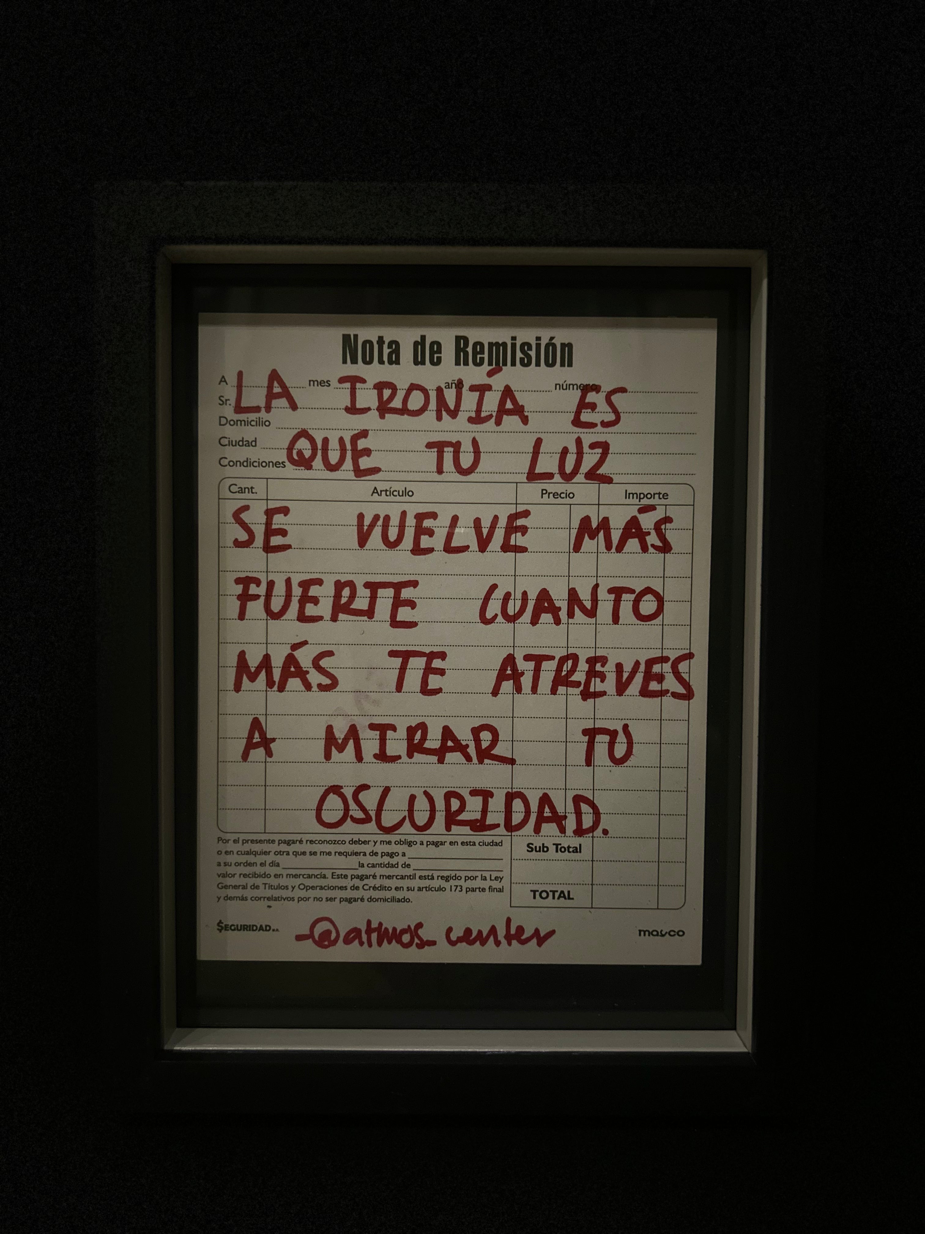 Cuadro "Nota de remisión"