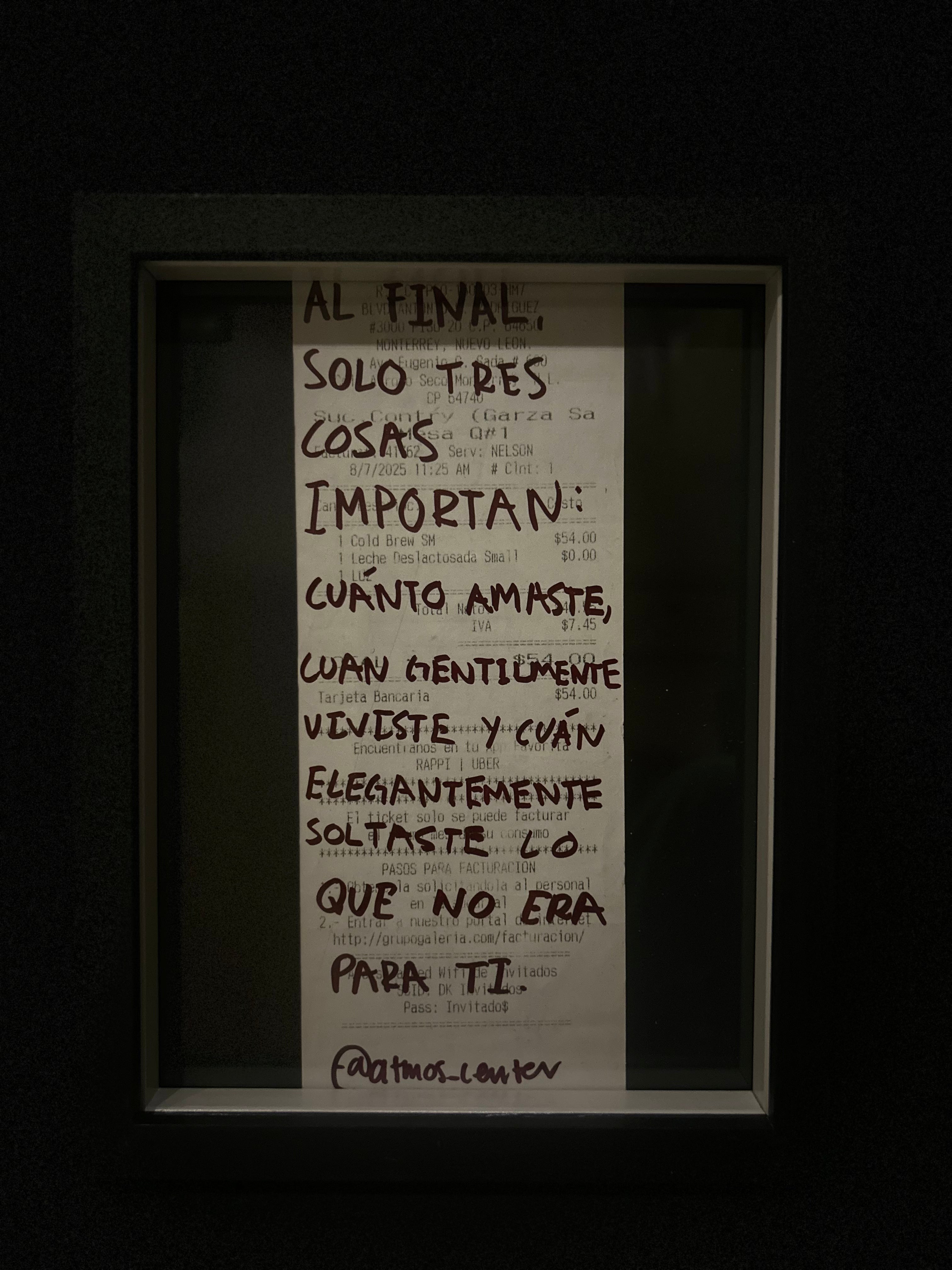 Cuadro "Ticket de compra"