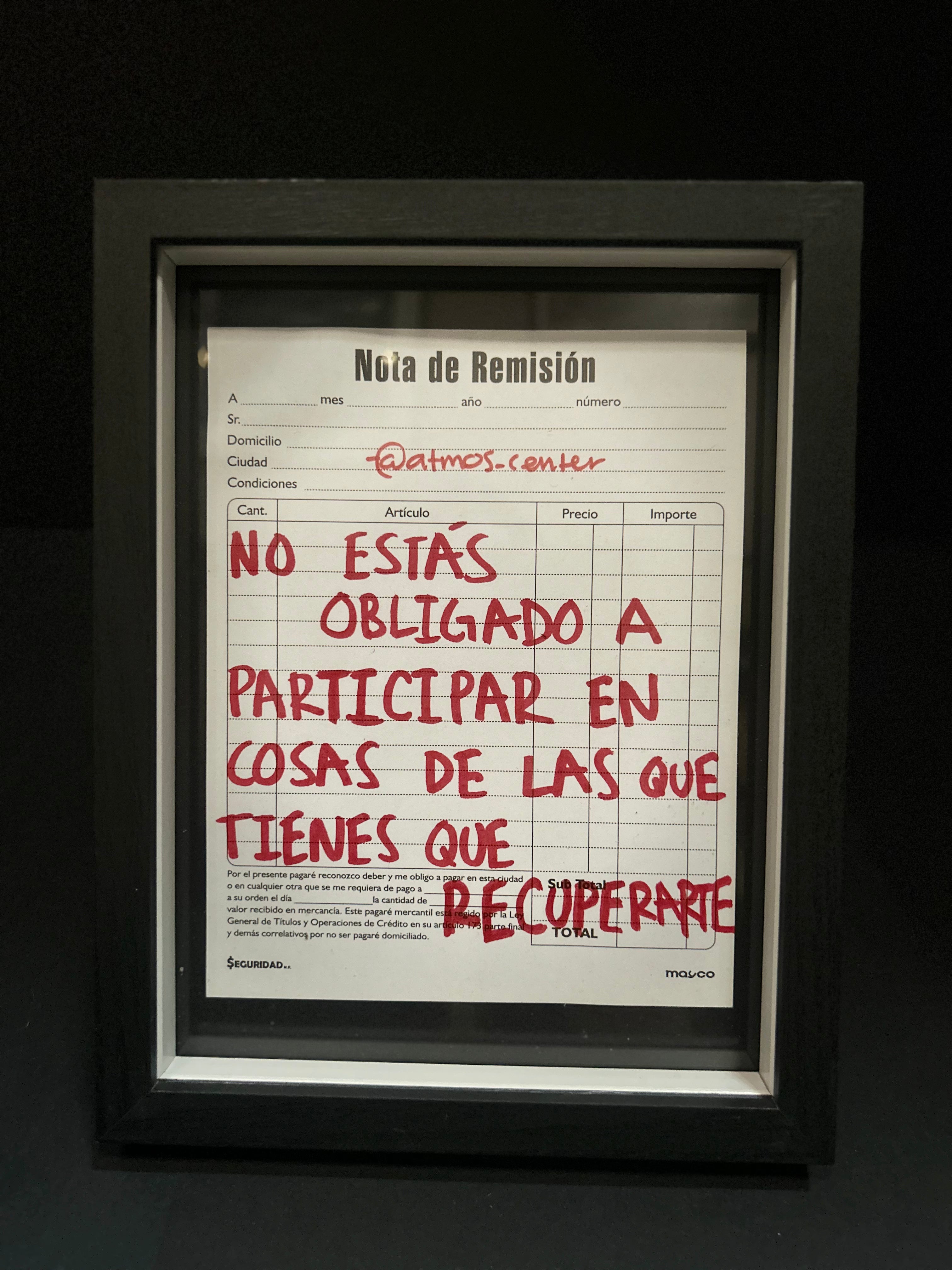 Cuadro "nota de remisión"