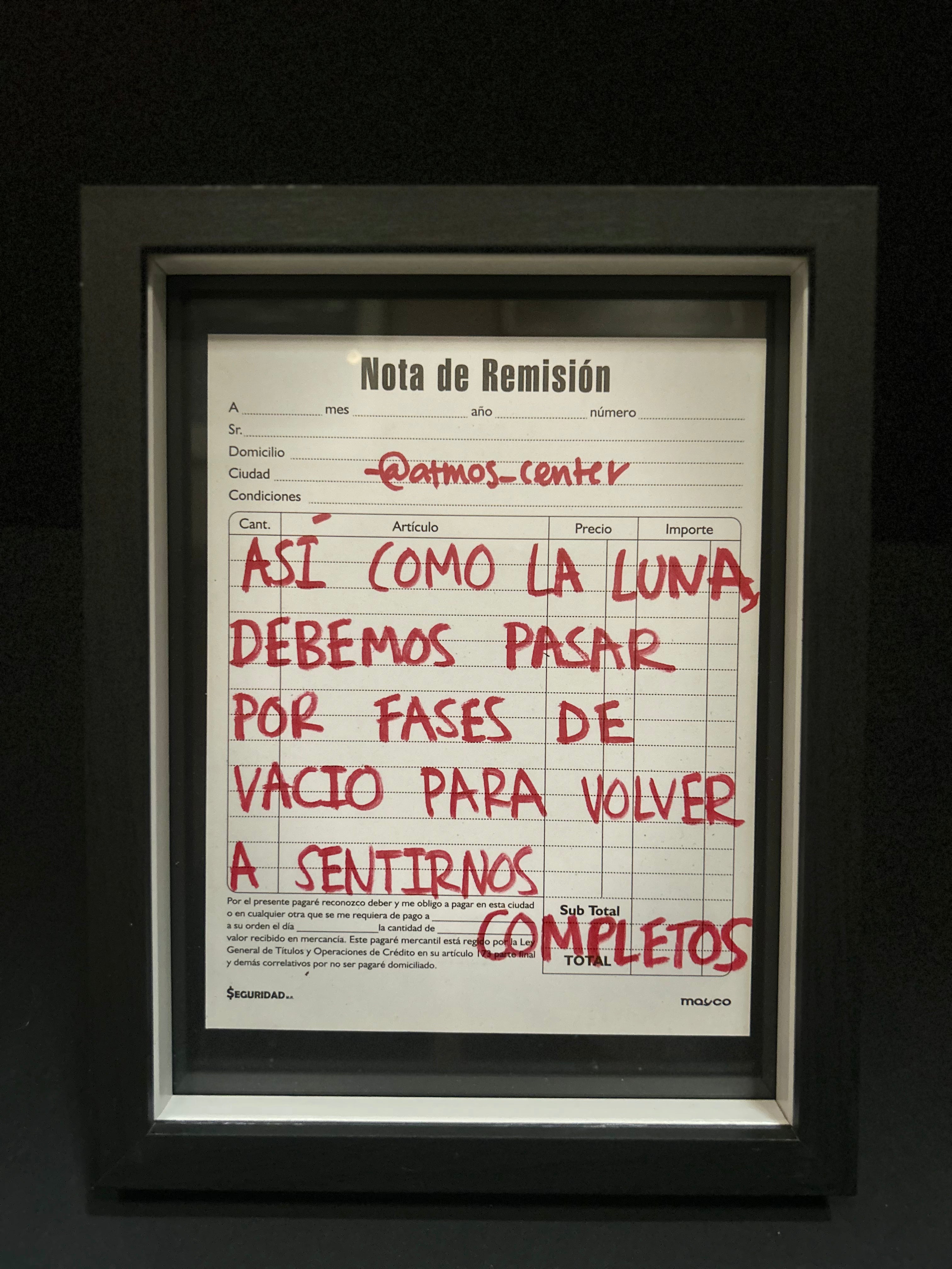 Cuadro "nota de remisión"