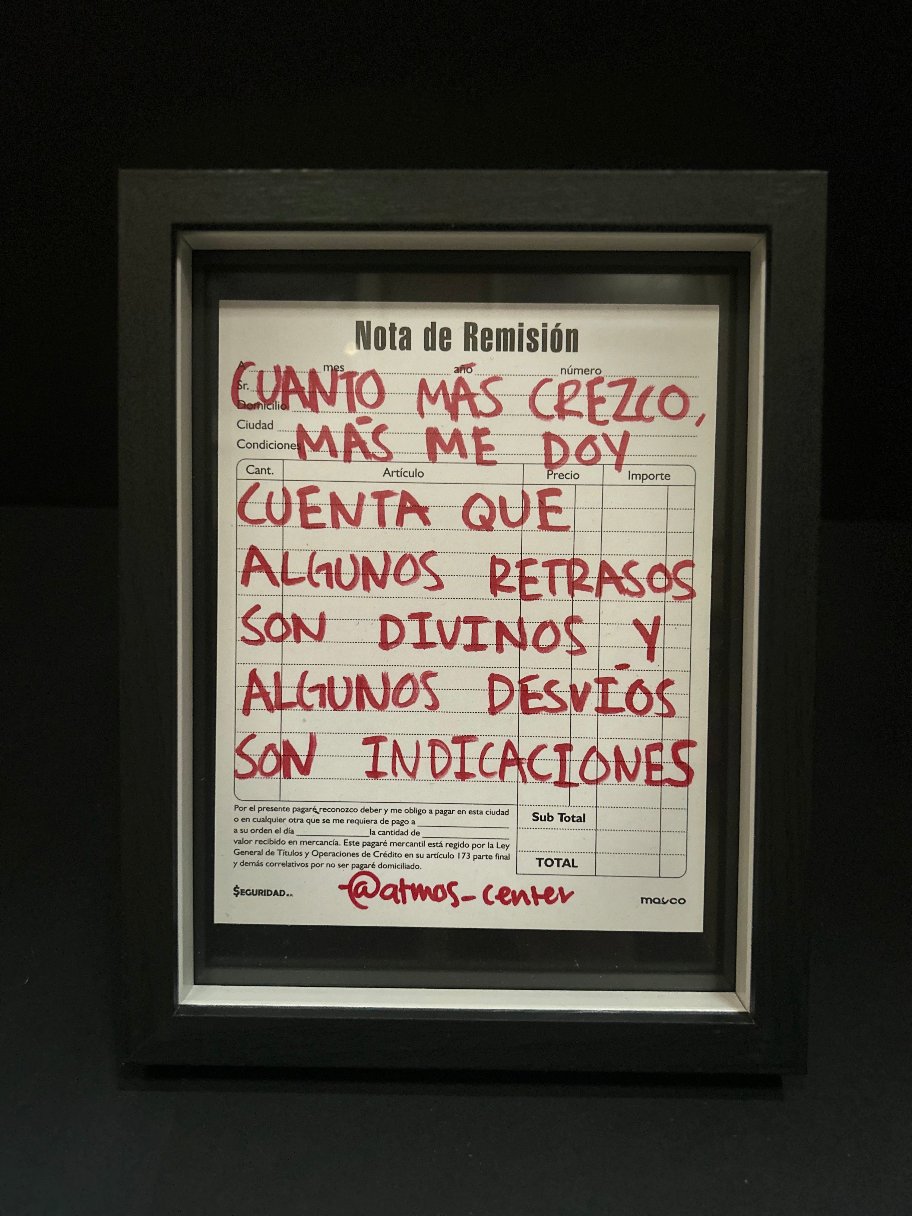 Cuadro "nota de remisión"