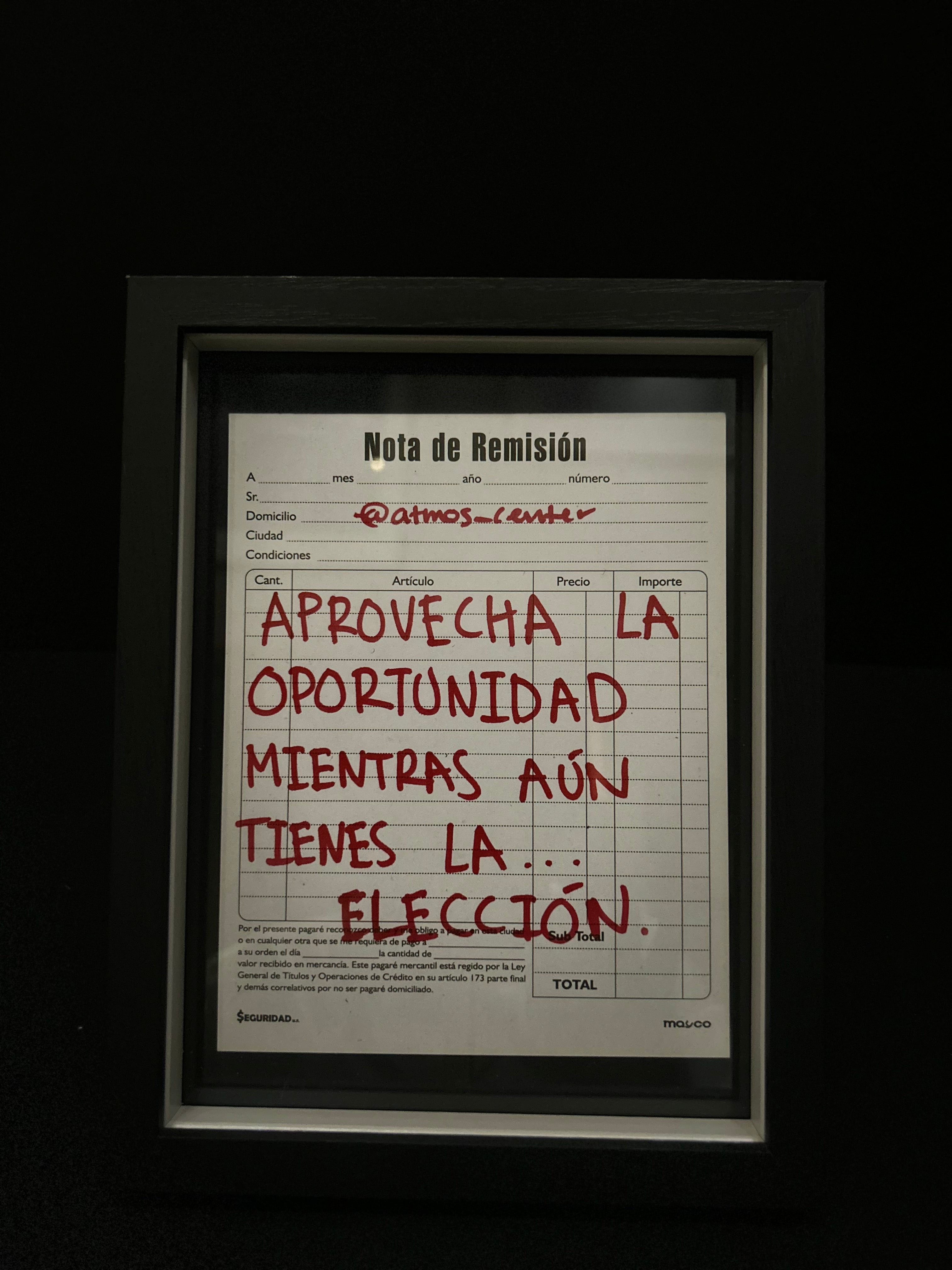 Cuadro "nota de remisión"