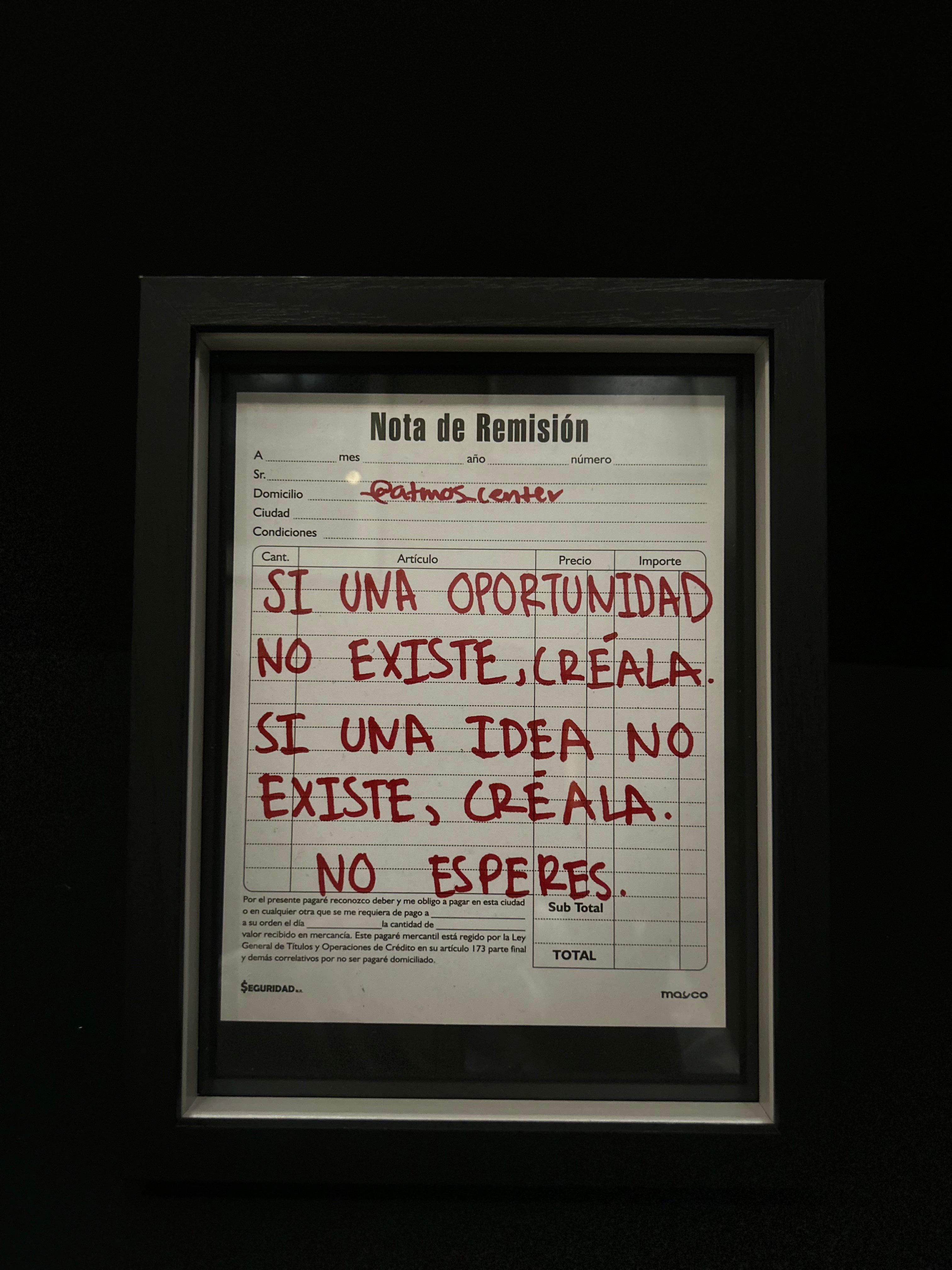 Cuadro "nota de remisión"