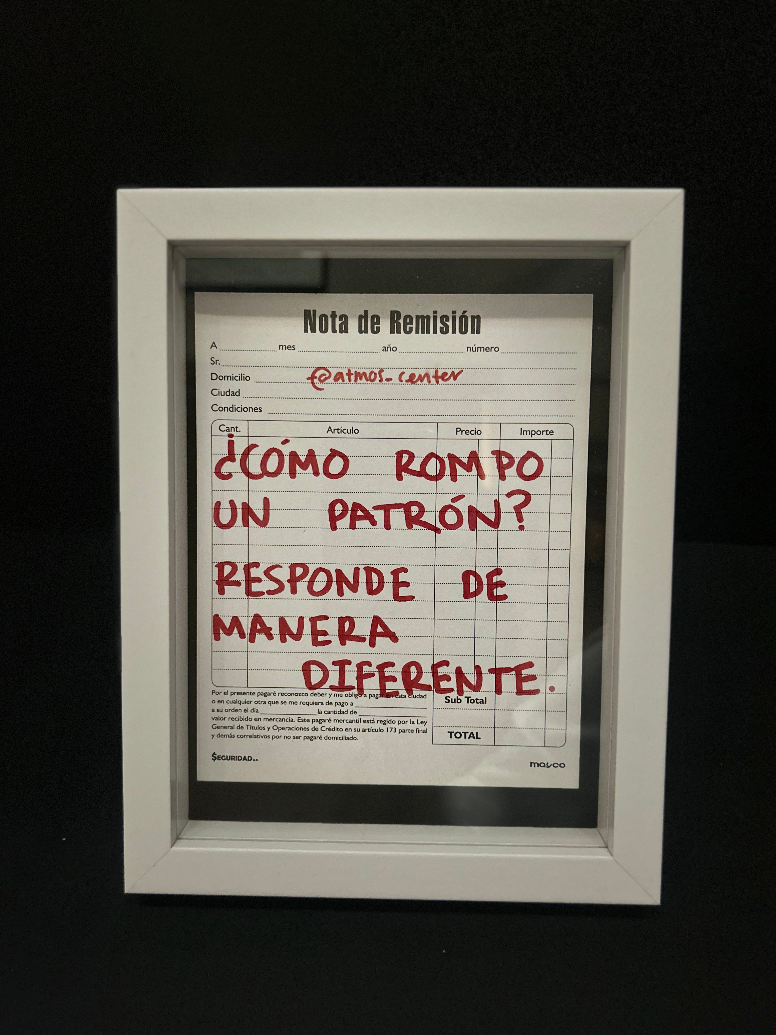 Cuadro "Nota de remisión"