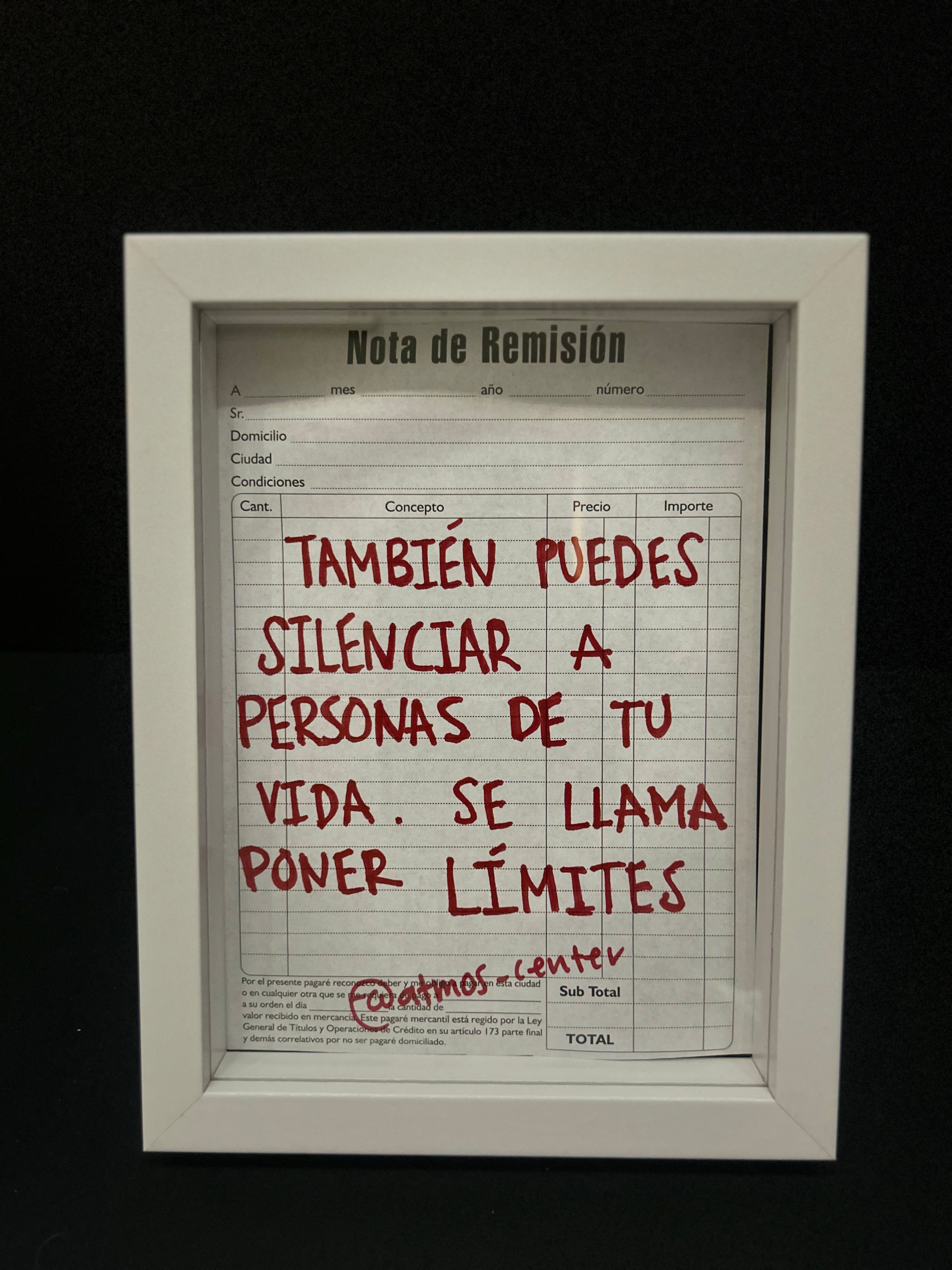 Cuadro "nota de remisión"