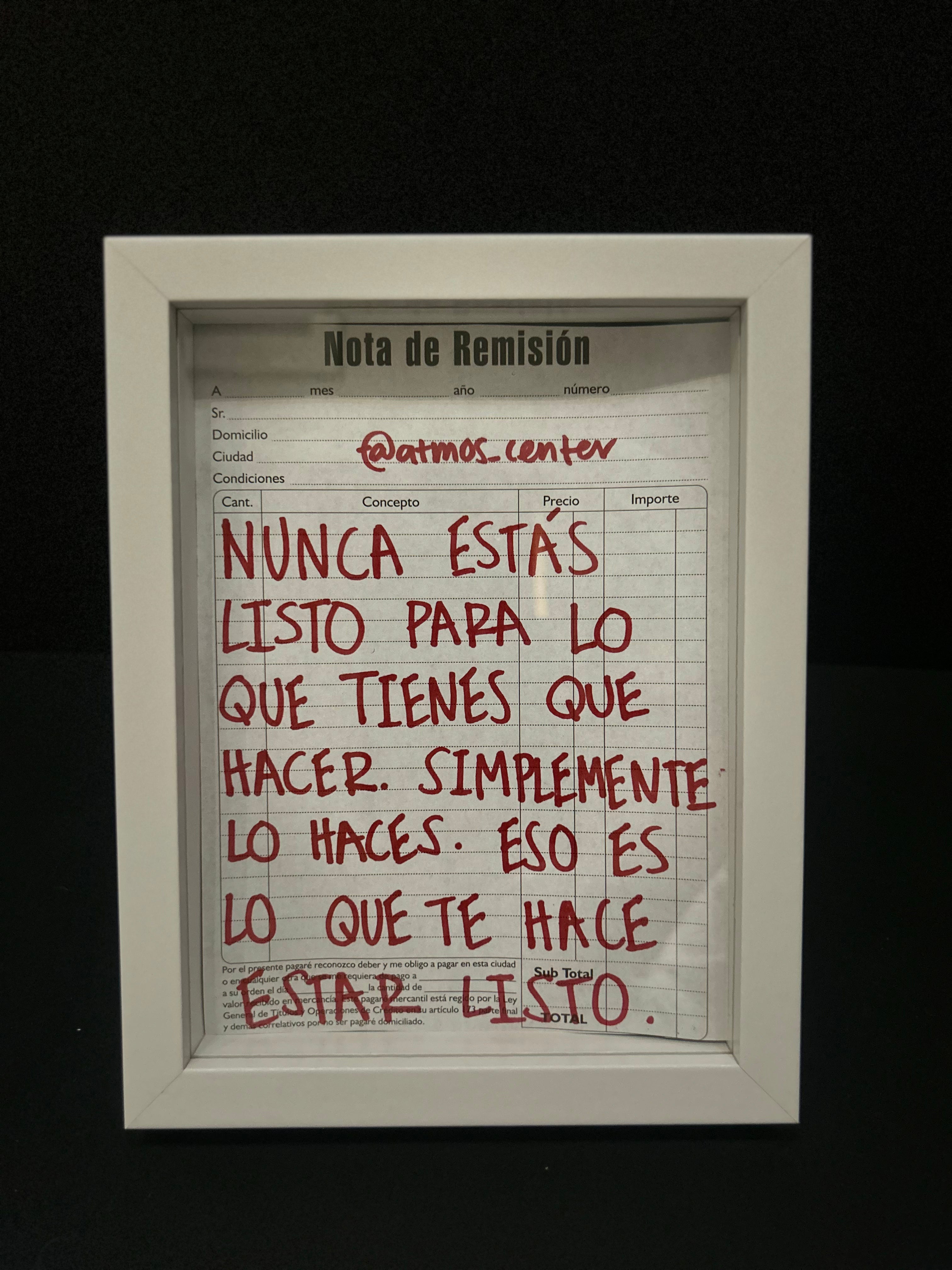 Cuadro "nota de remisión"
