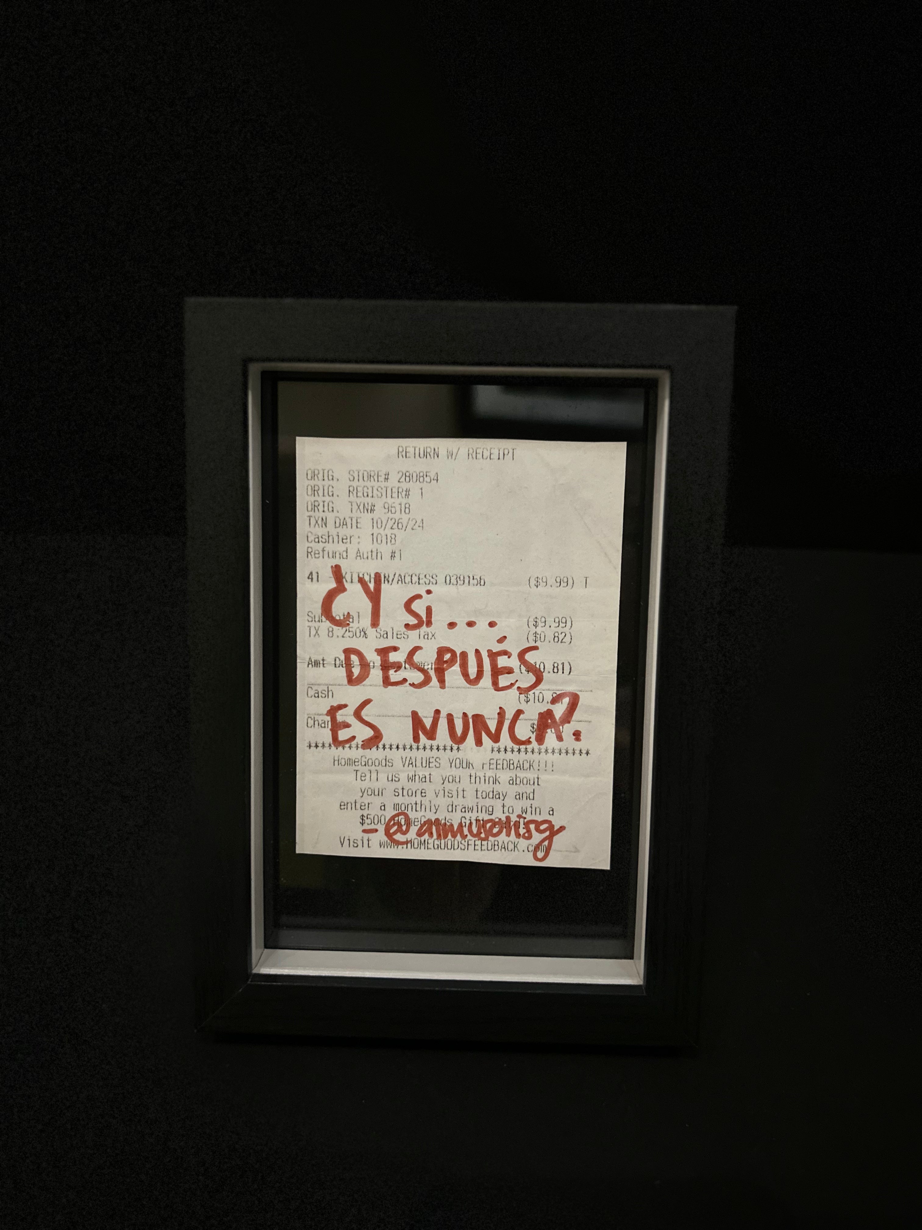 Cuadro "Ticket de compra"