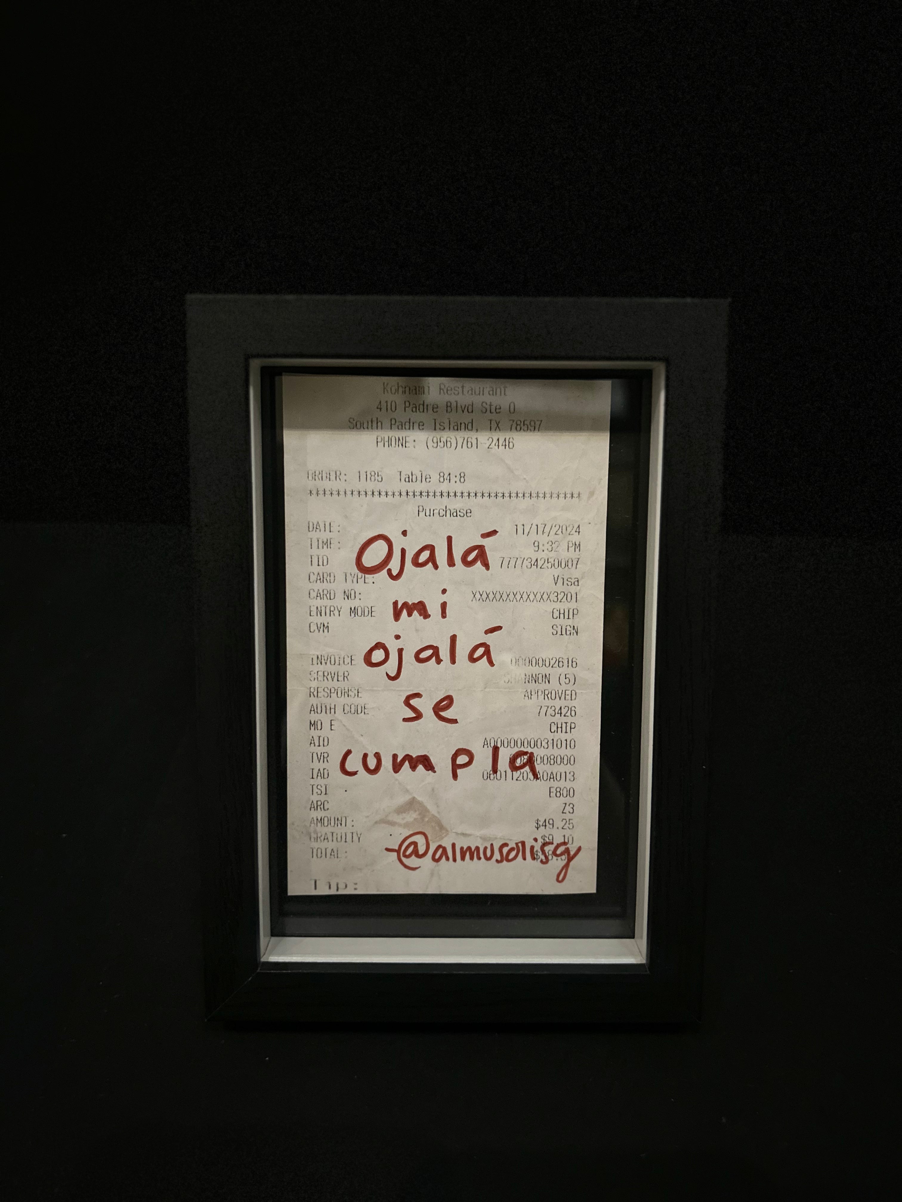 Cuadro "Ticket de compra"