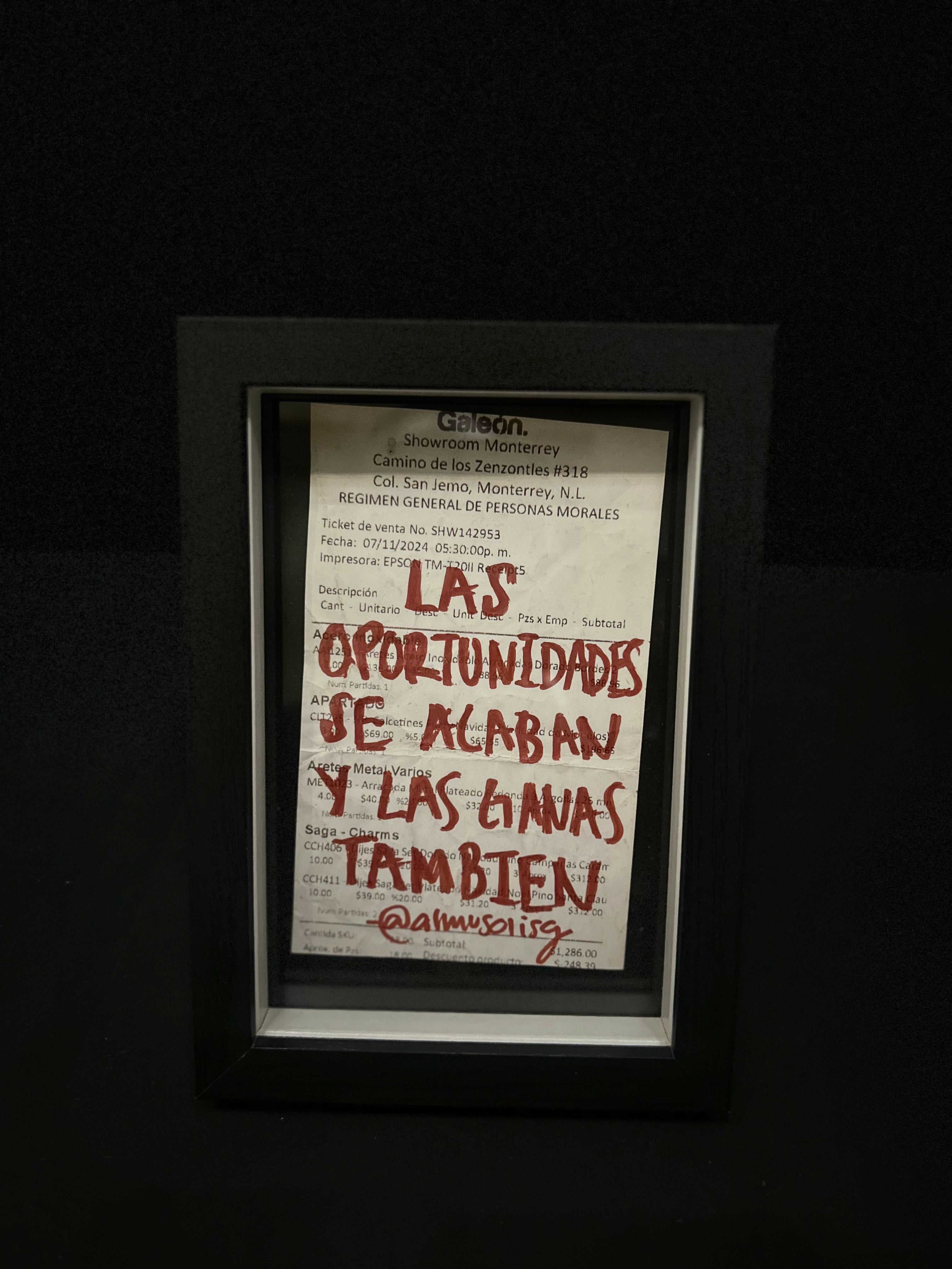 Cuadro "Ticket de compra"