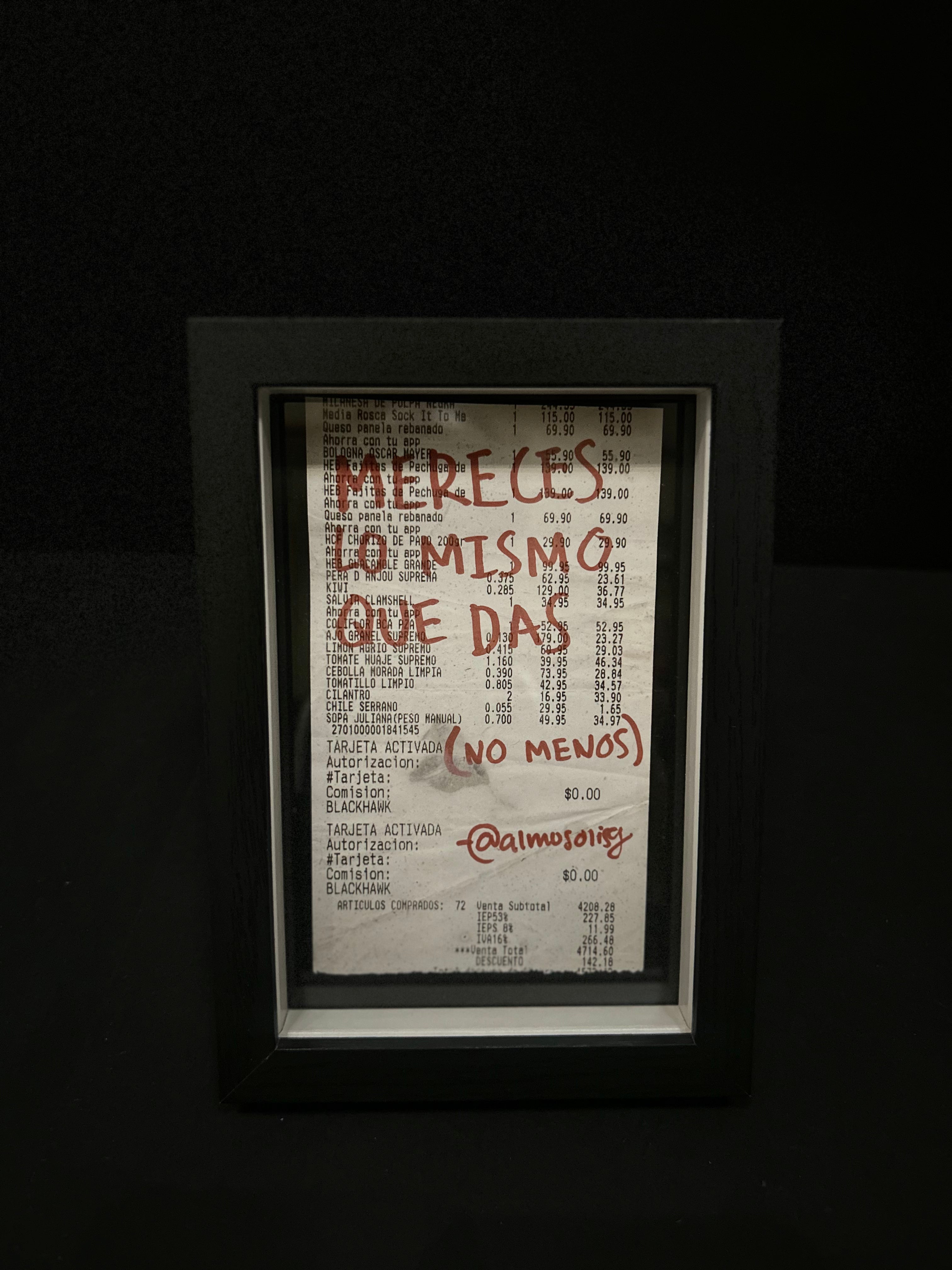 Cuadro "Ticket de compra"