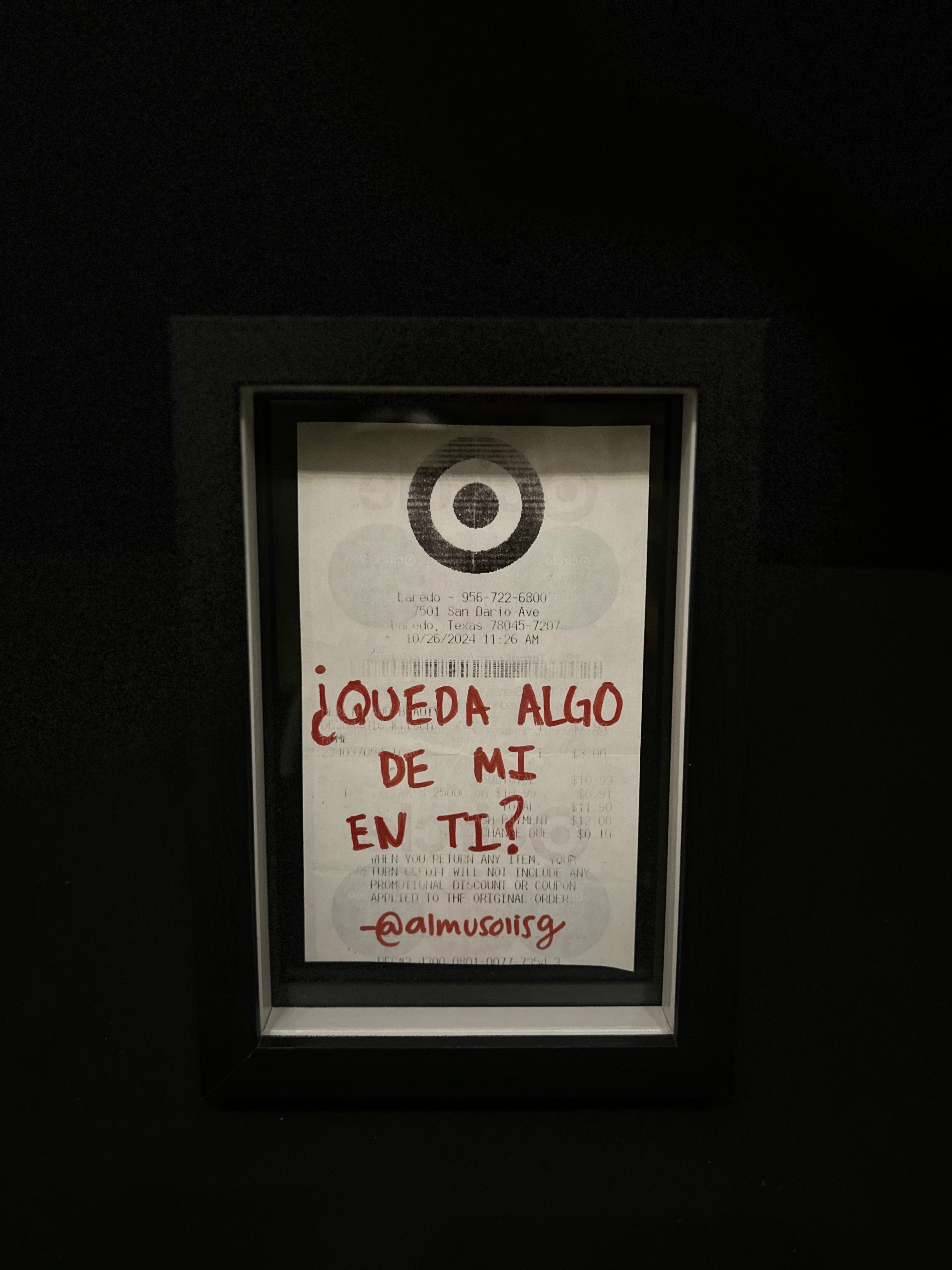 Cuadro · "¿Queda algo de mí en ti?"