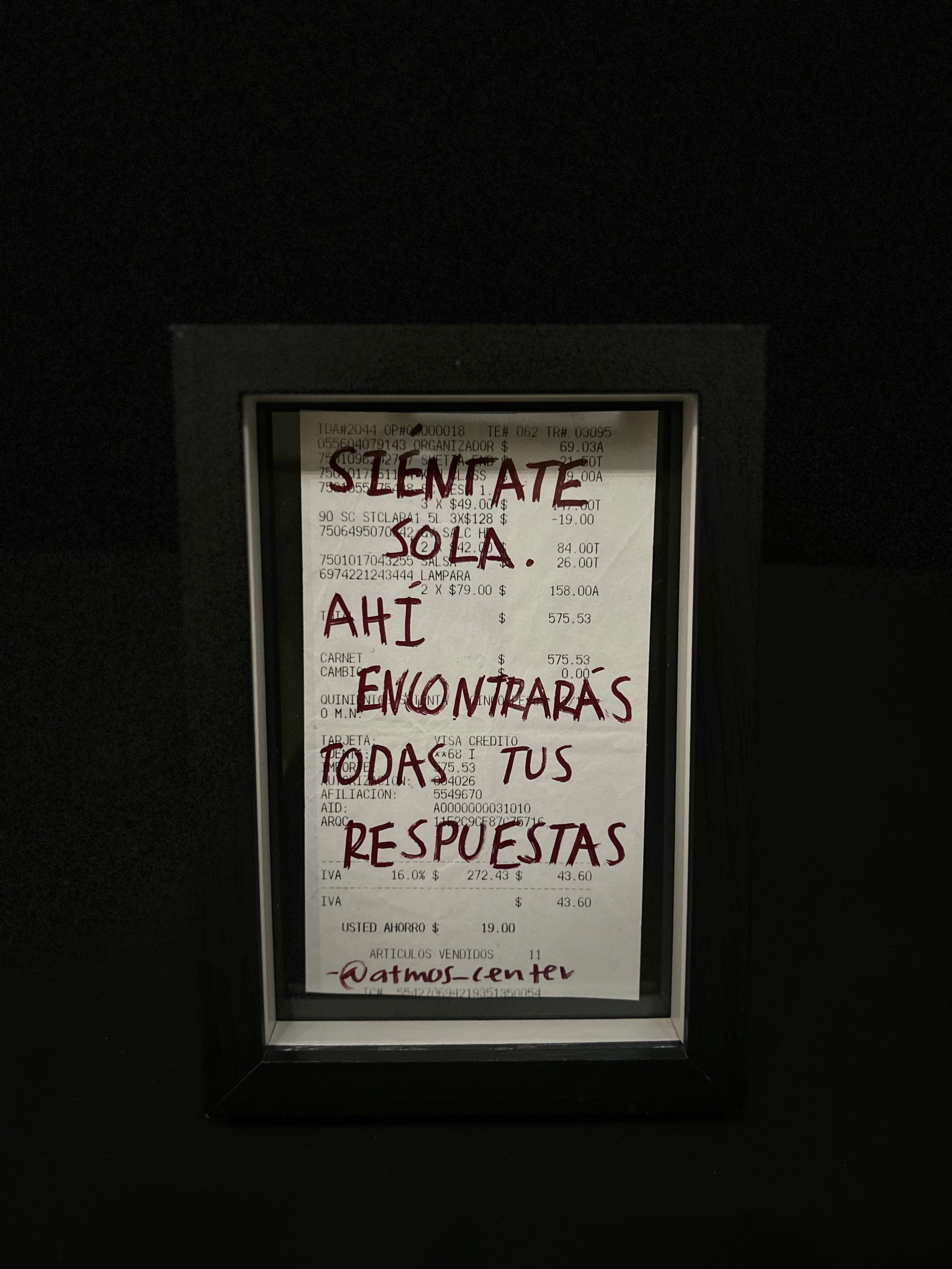 Cuadro · "Siéntate sola, ahí encontrarás tus respuestas"