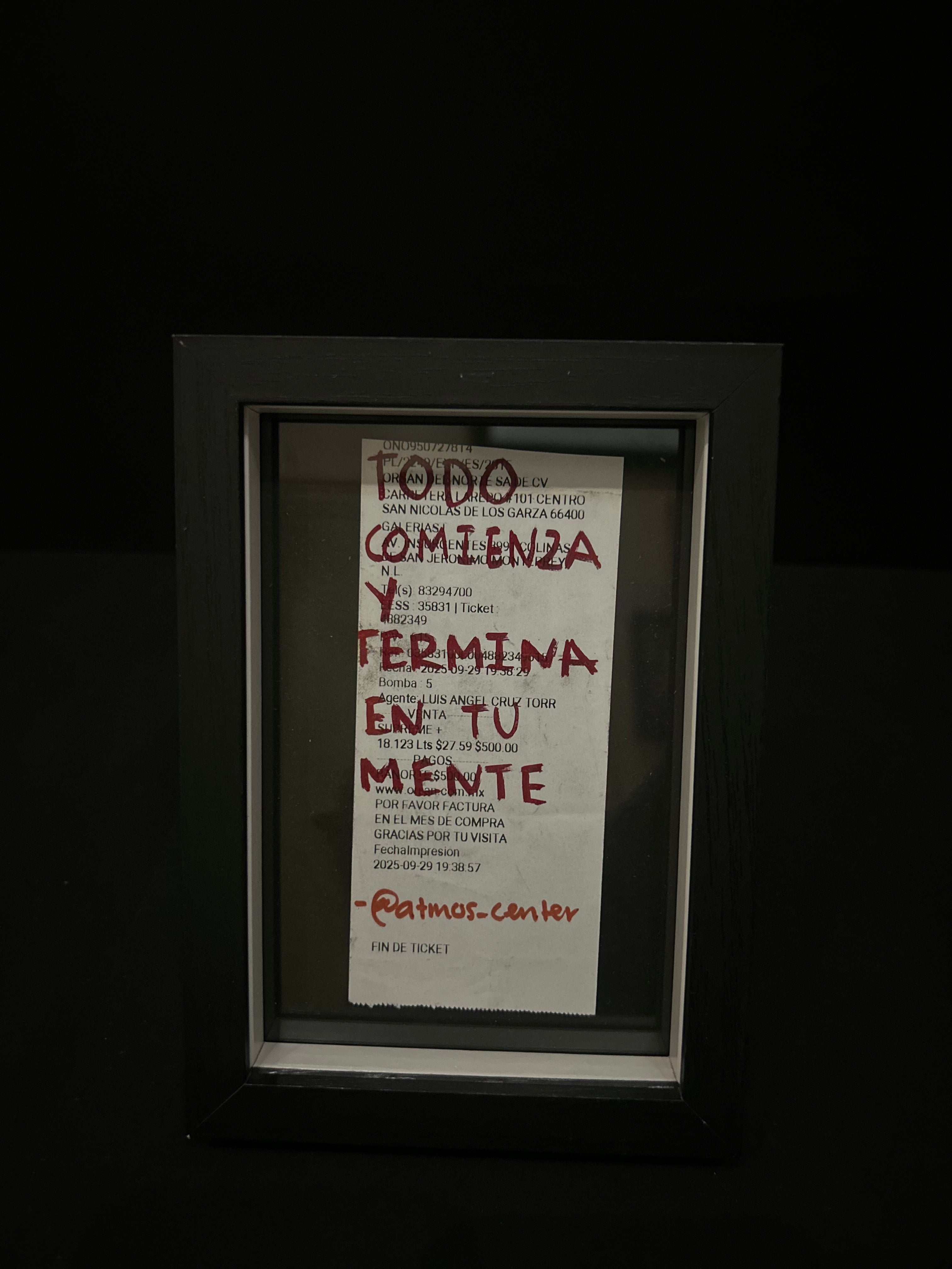 Cuadro · "Todo comienza y termina en tu mente"