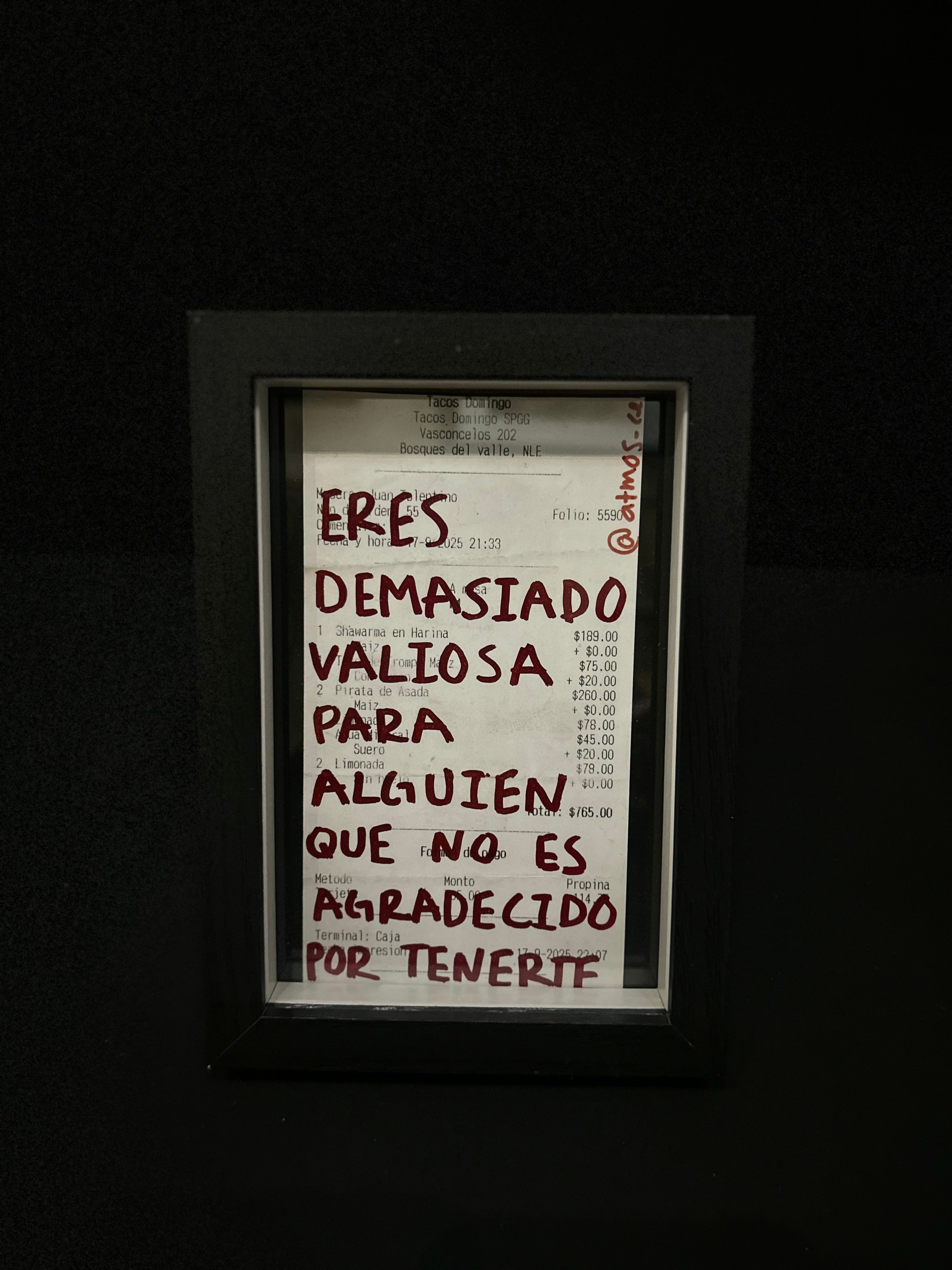 Cuadro · "Eres demasiado valiosa para alguien que no es agradecido de tenerte"