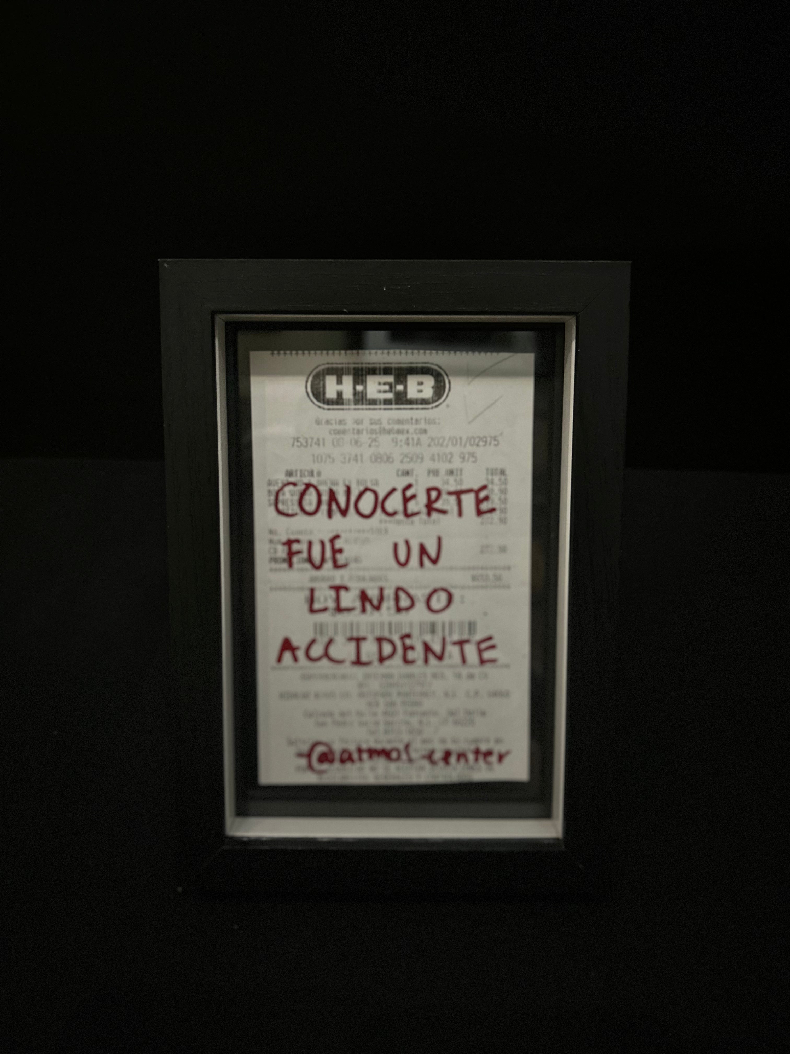 Cuadro · "Conocerte fue un lindo accidente"
