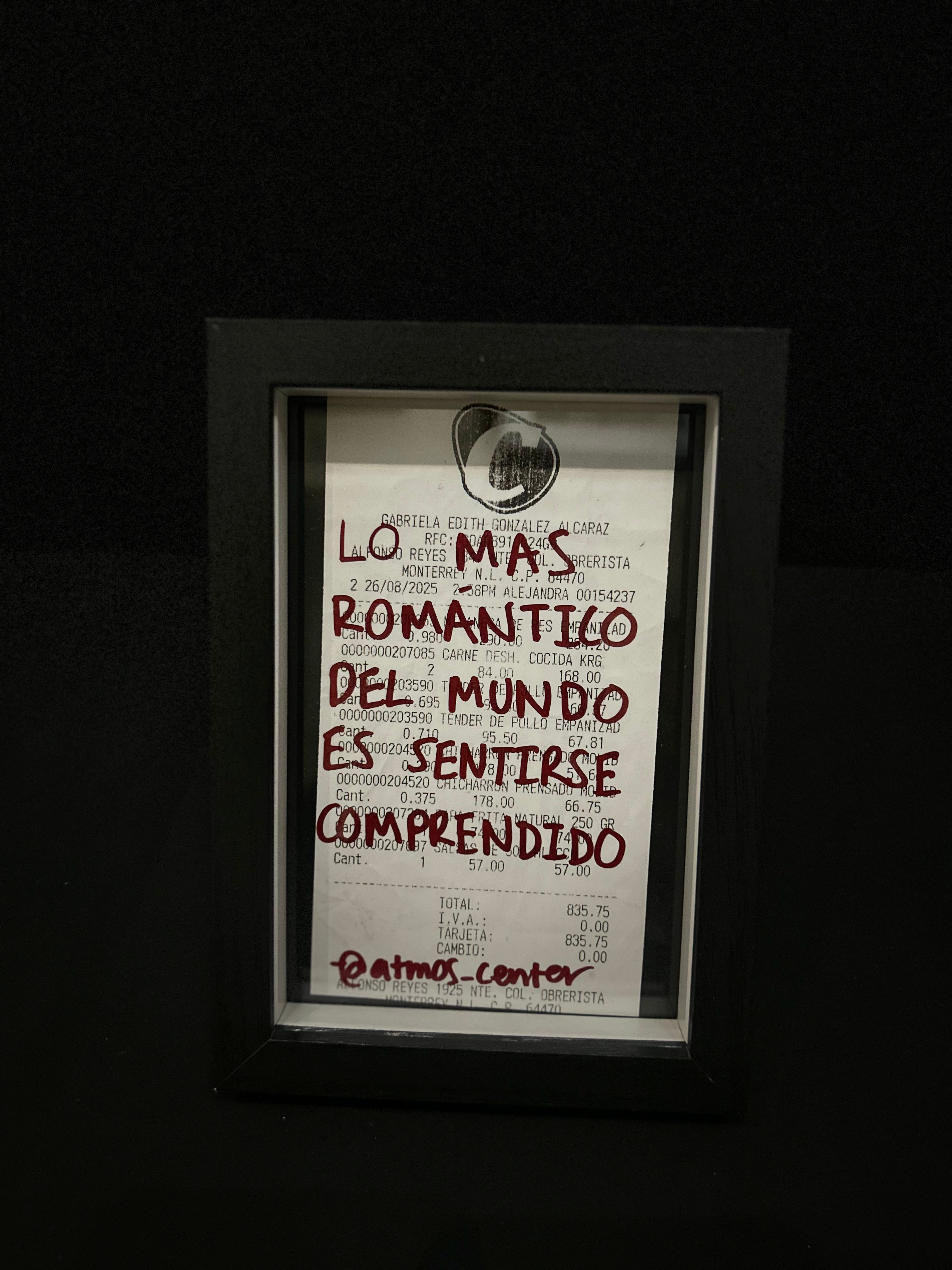 Cuadro · "Lo más romántico del mundo es sentirse comprendido"