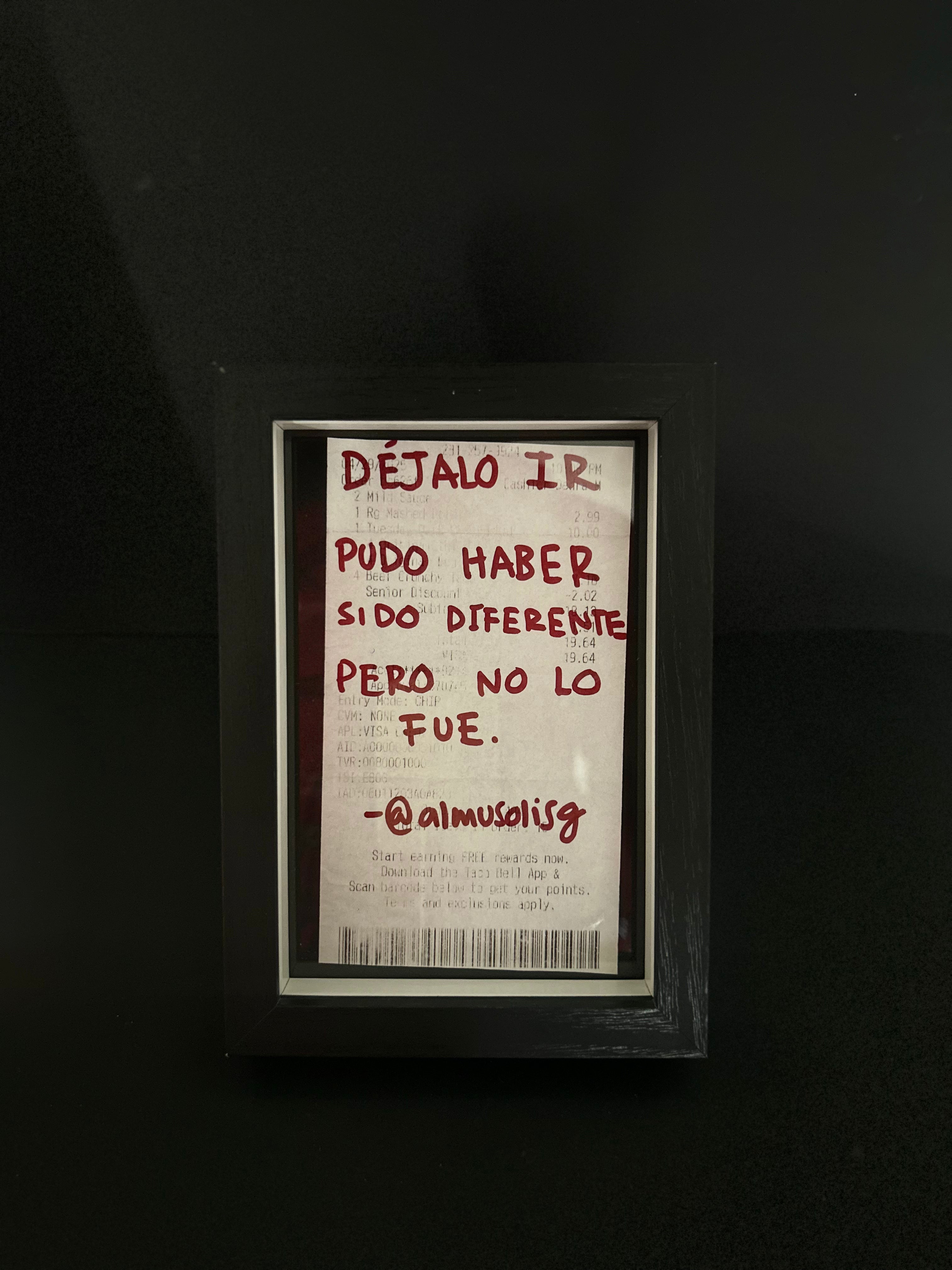 Cuadro · "Dejar ir pudo haber sido diferente, pero no lo fue"