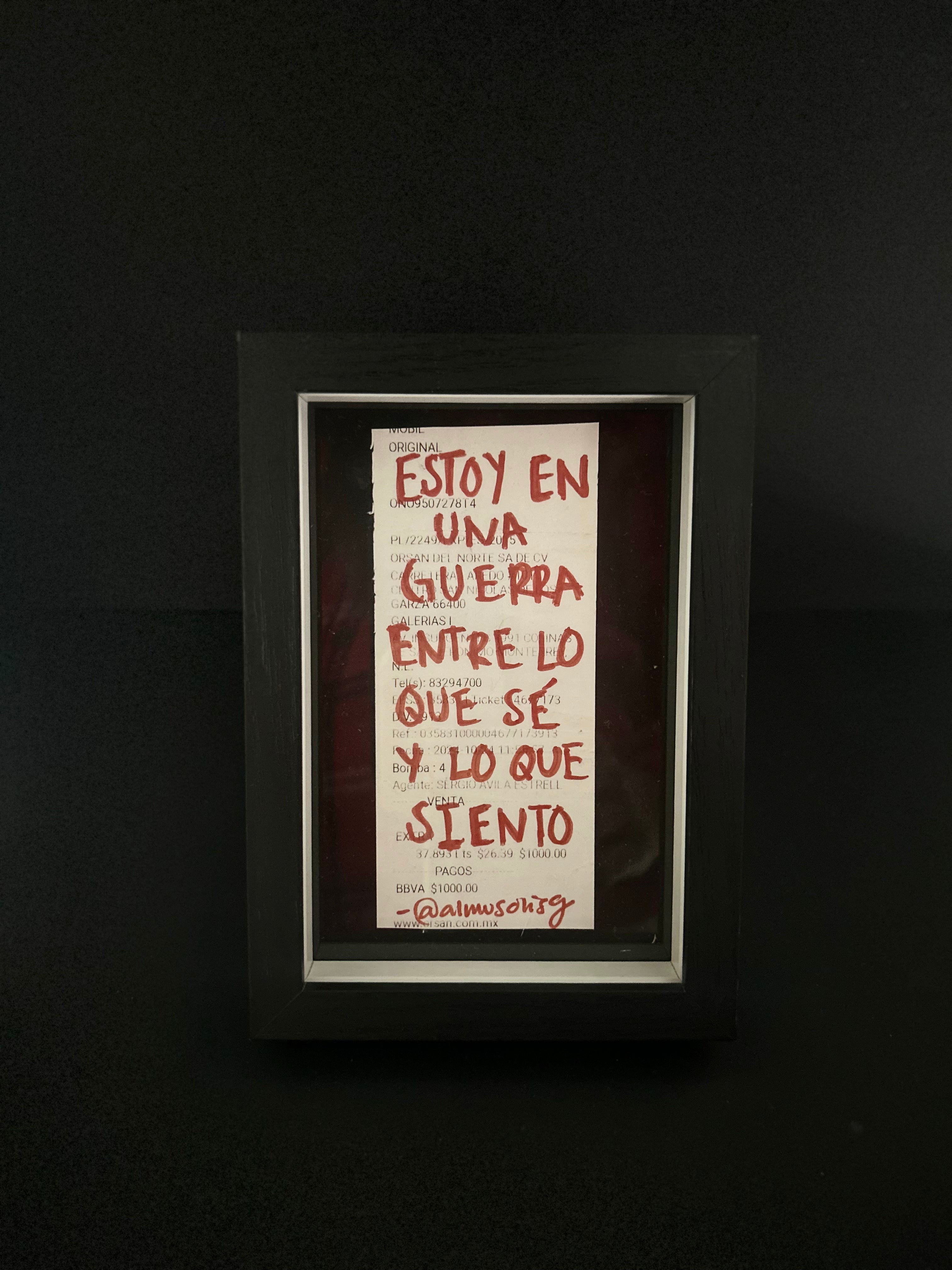 Cuadro · "Estoy en una guerra entre lo que sé y lo que siento"