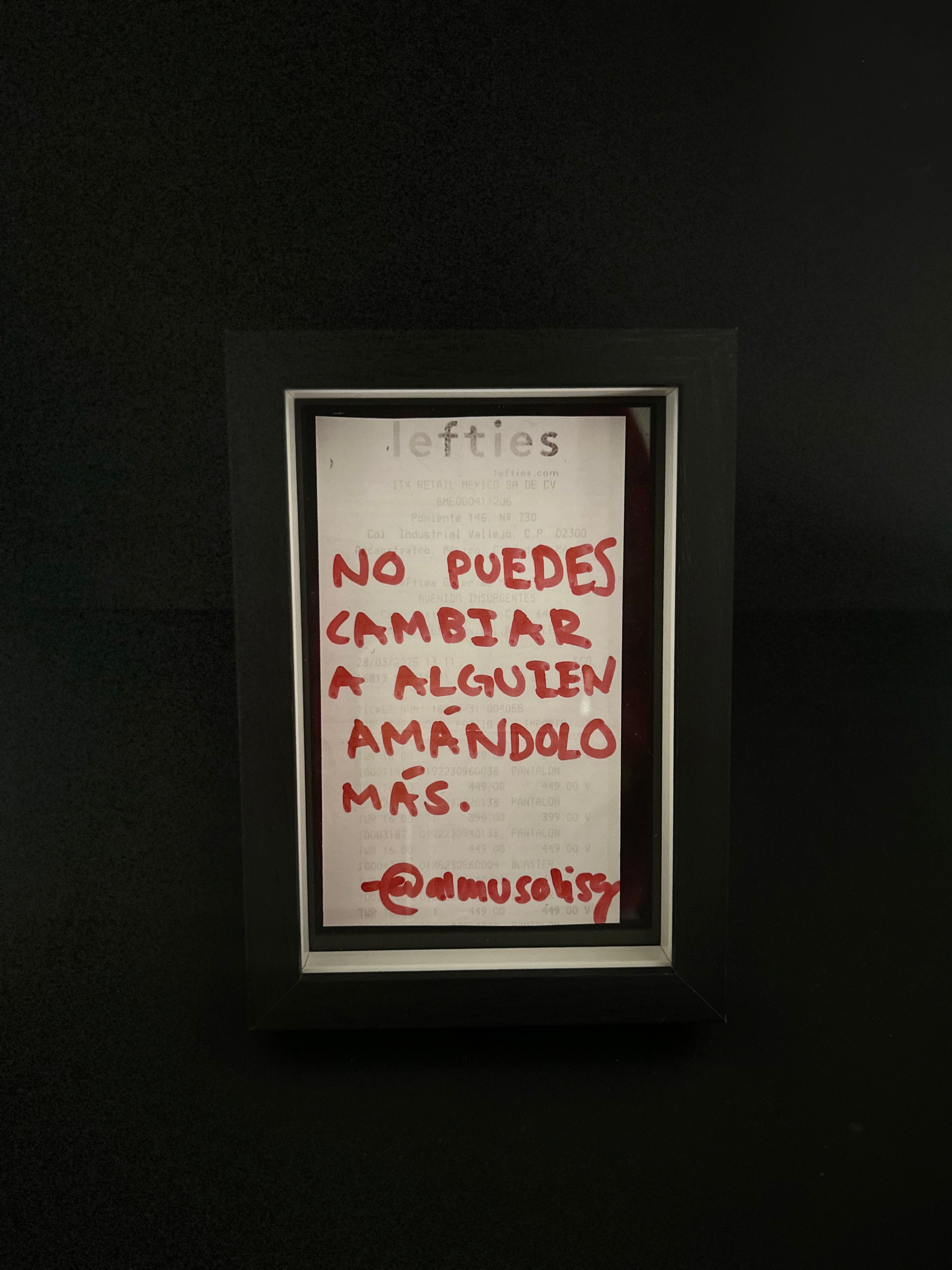 Cuadro · "No puedes cambiar a alguien amándolo más"