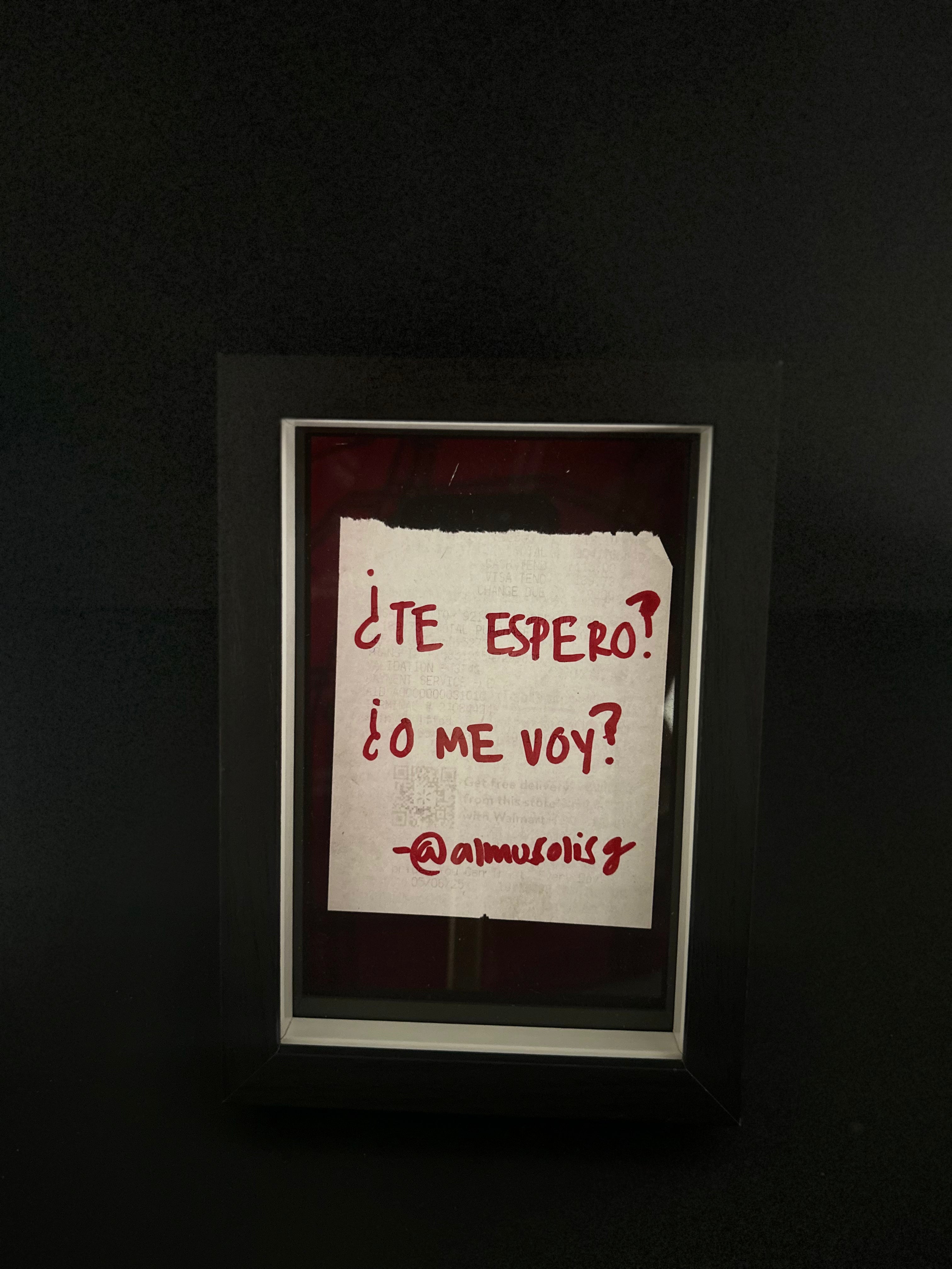 Cuadro · "¿Te espero o me voy?"