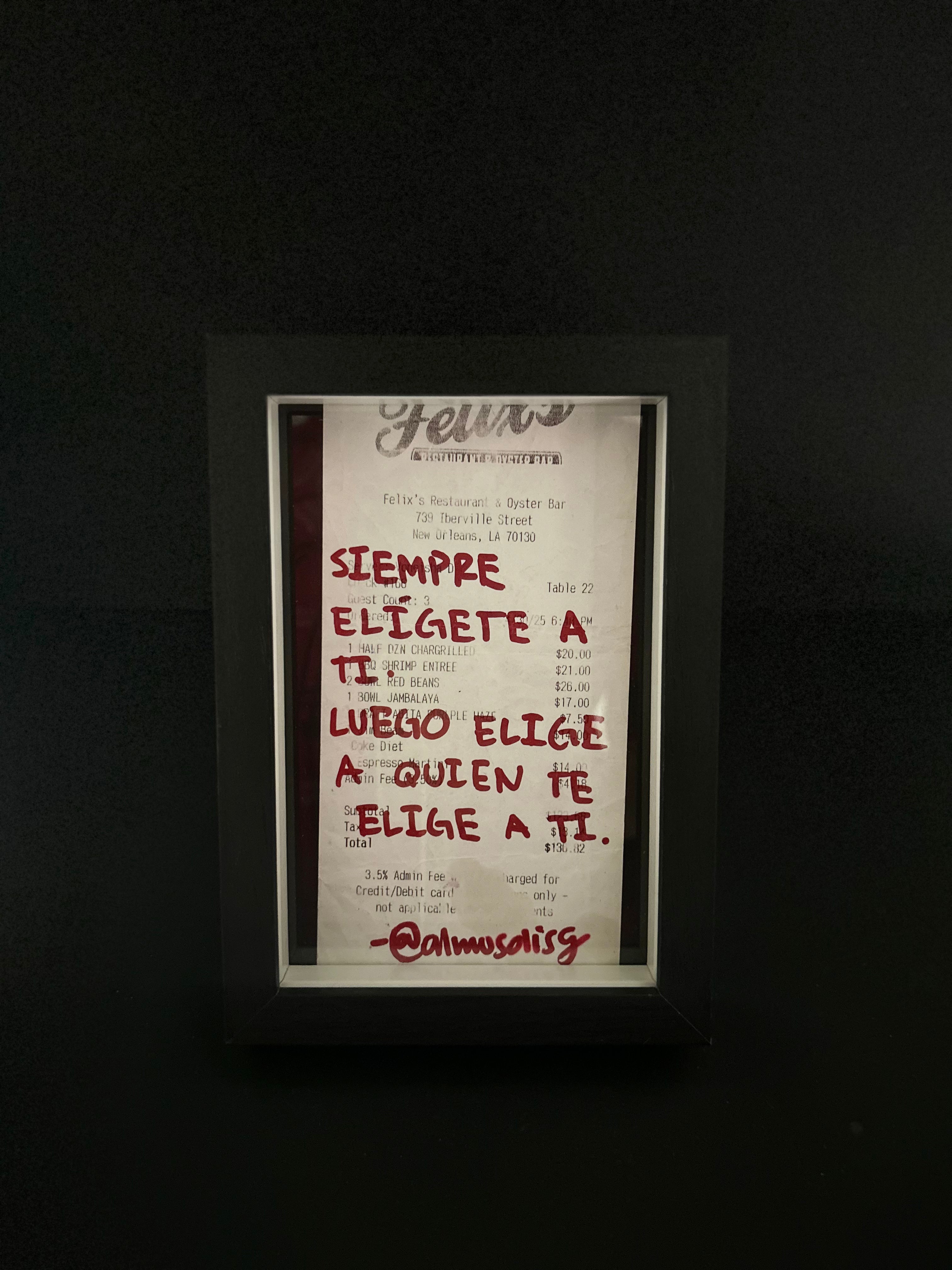 Cuadro · "Siempre elígete a ti, luego elige a quien te elige a ti"