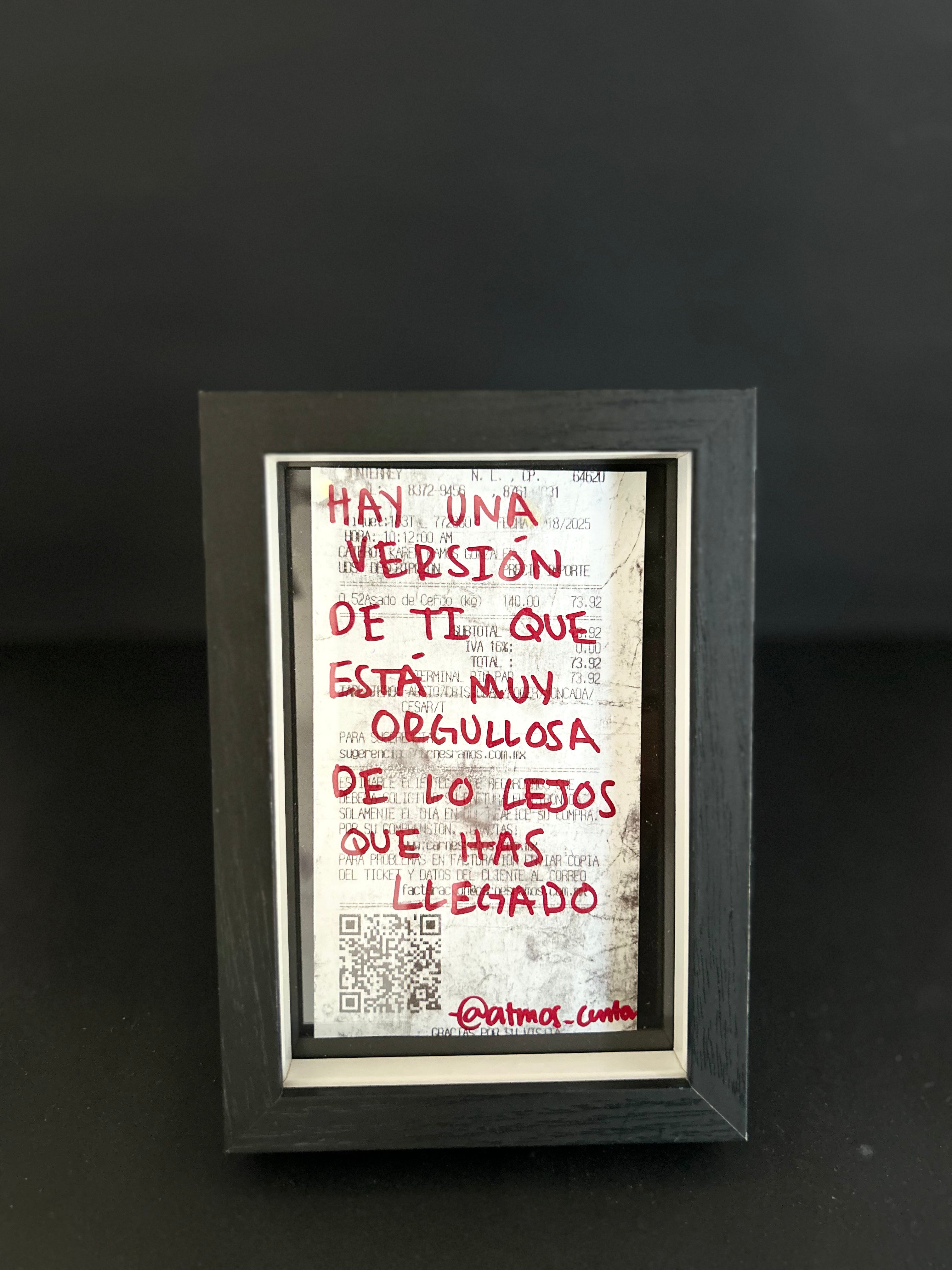 Cuadro · "Hay una versión de ti que está muy orgullosa de lo lejos que has llegado"