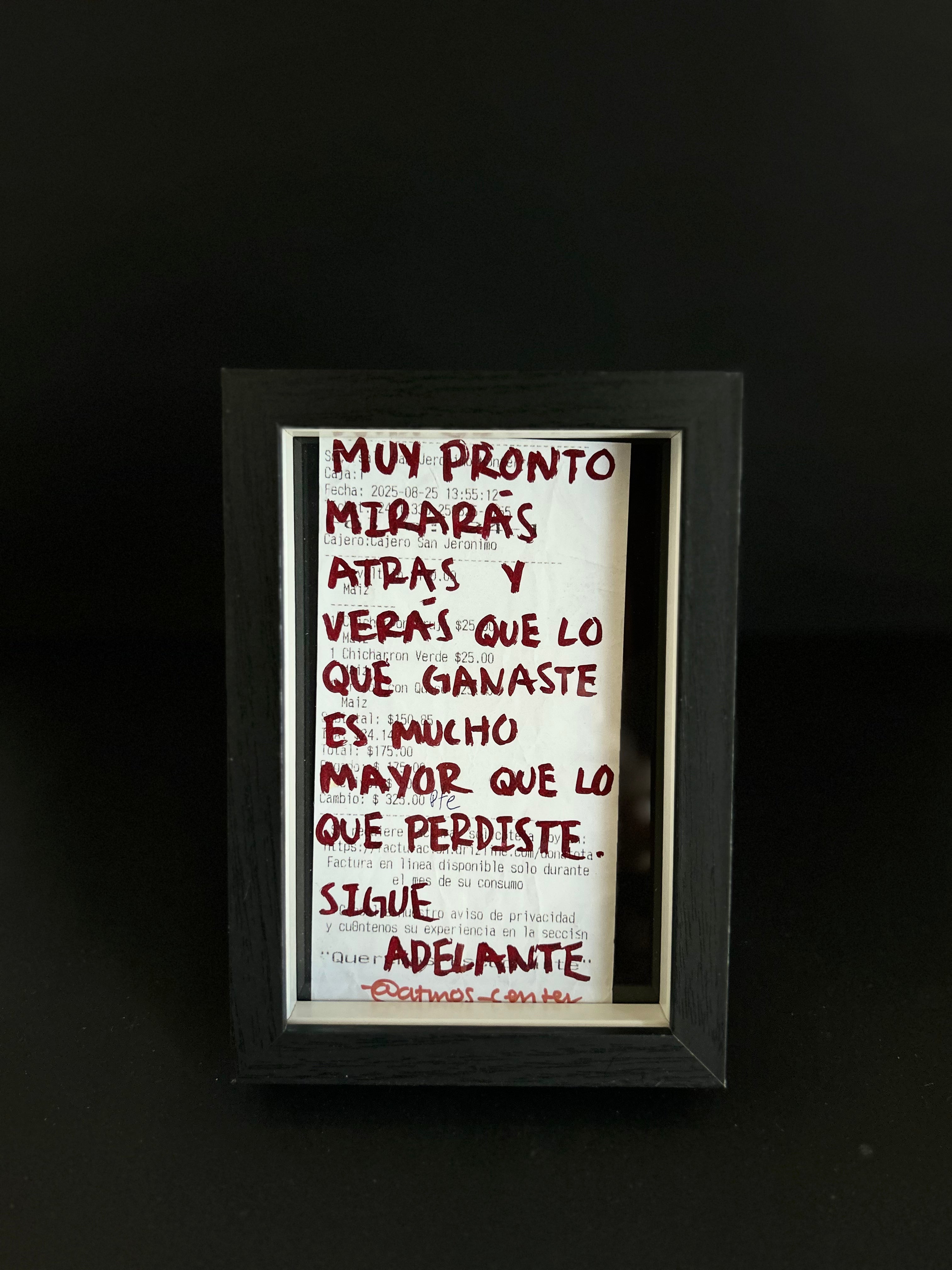 Cuadro · "Muy pronto mirarás atrás y verás que lo que ganaste es mucho mayor que lo que perdiste"