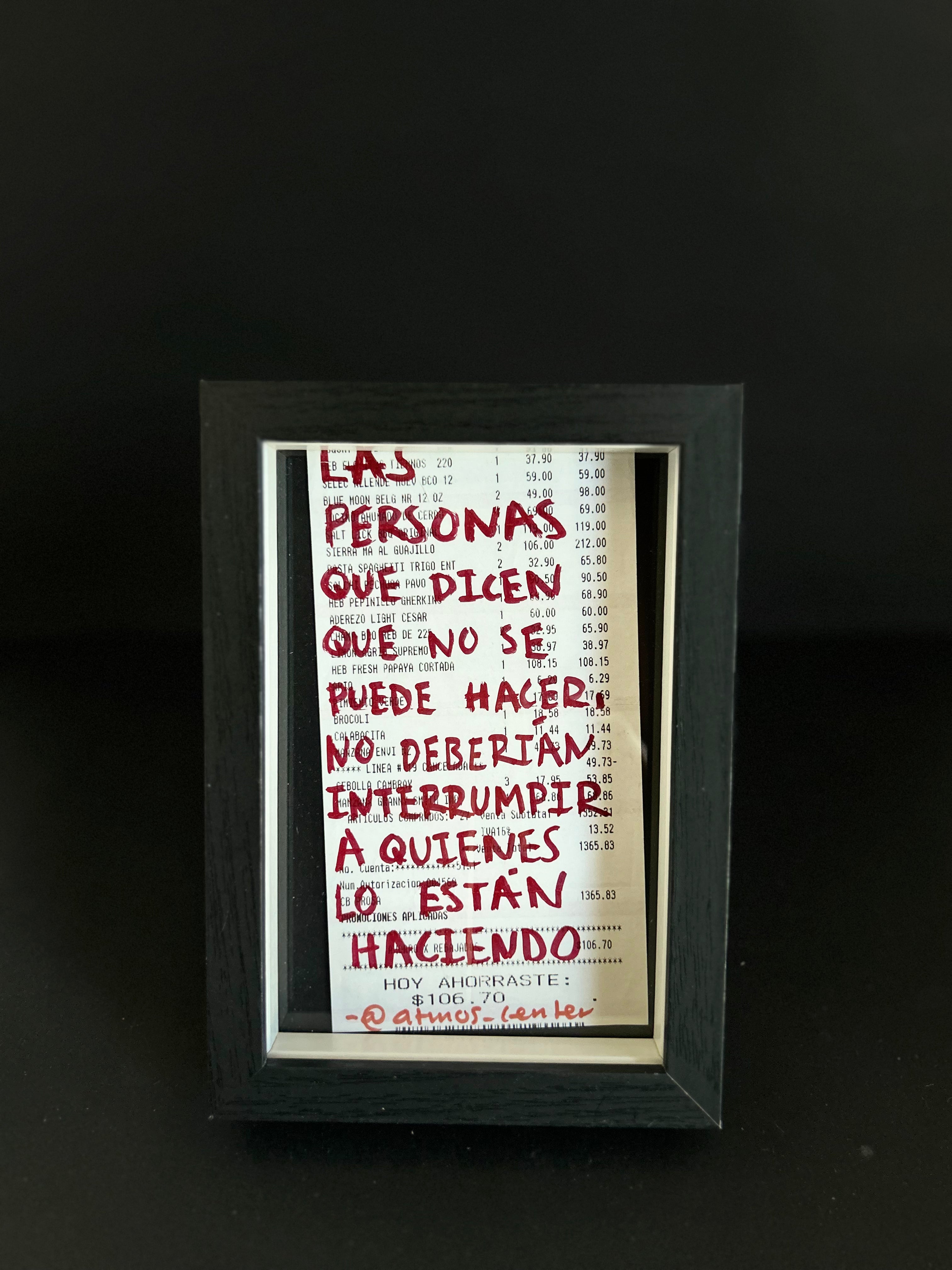 Cuadro · "Las personas que dicen que no se puede hacer no deberían interrumpir a quienes lo están haciendo"