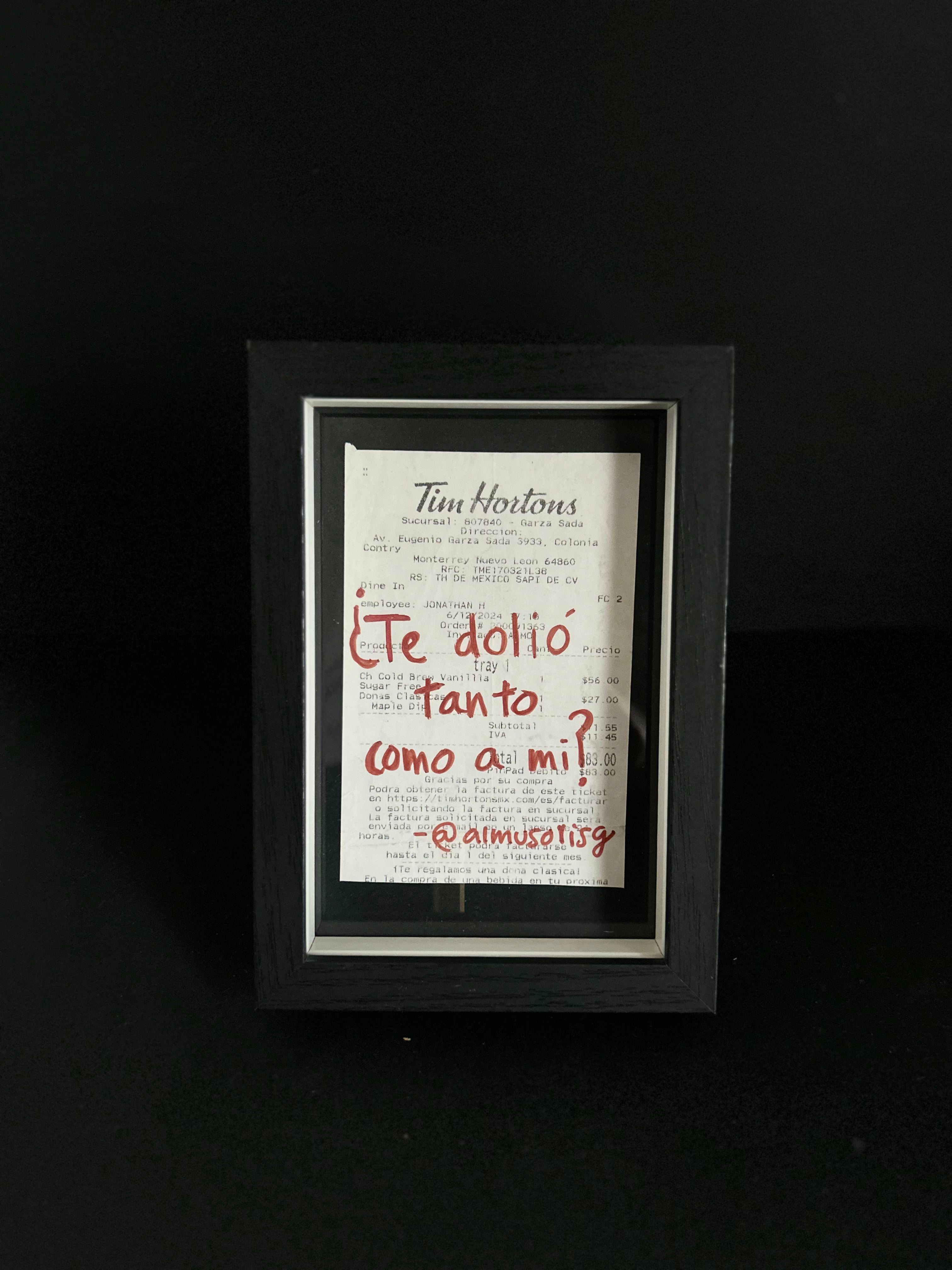 Cuadro · "¿Te dolió tanto como a mí?"