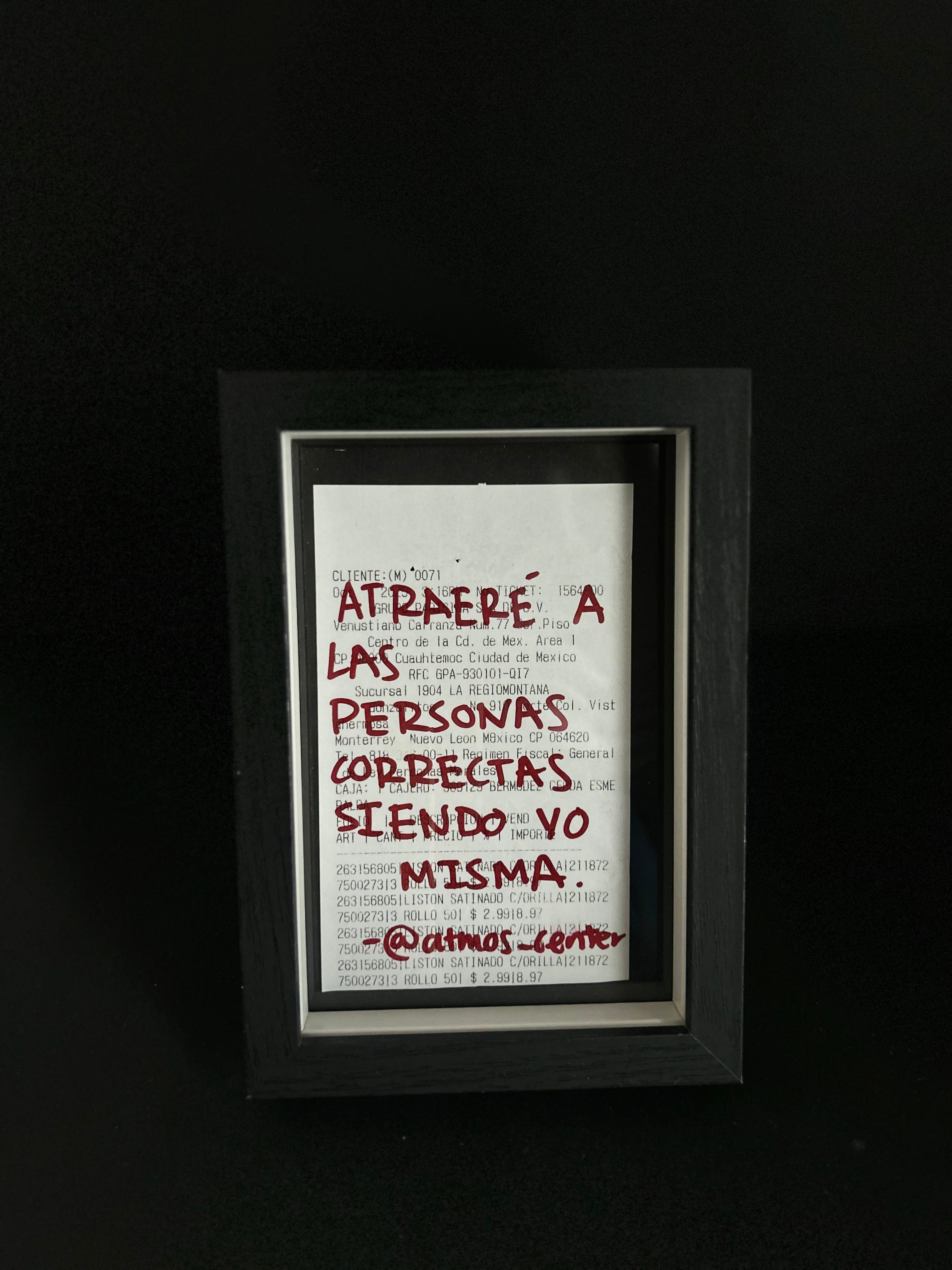 Cuadro · "Atraeré a las personas correctas siendo yo misma"