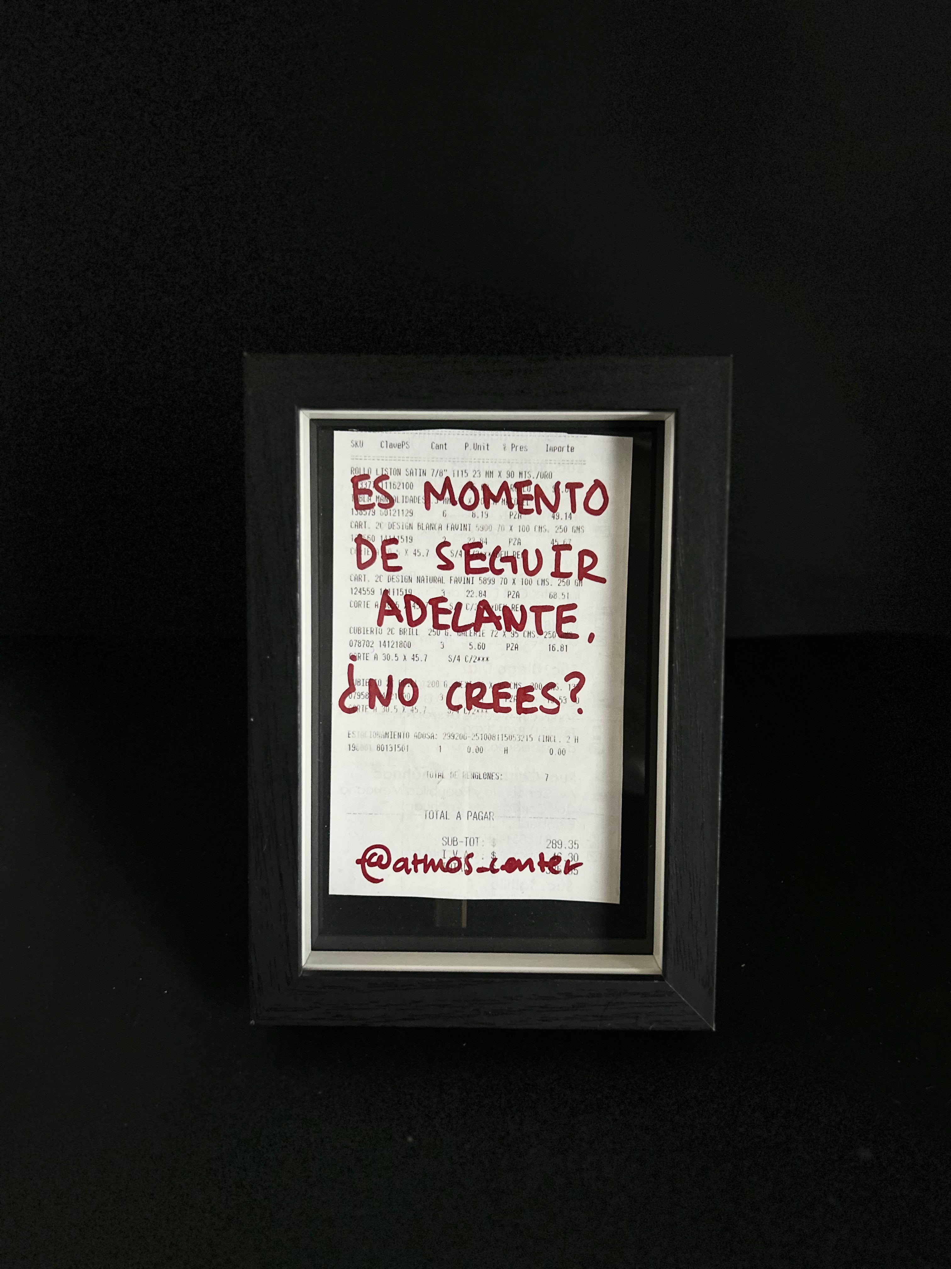Cuadro · "Es momento de seguir adelante. ¿No crees?"