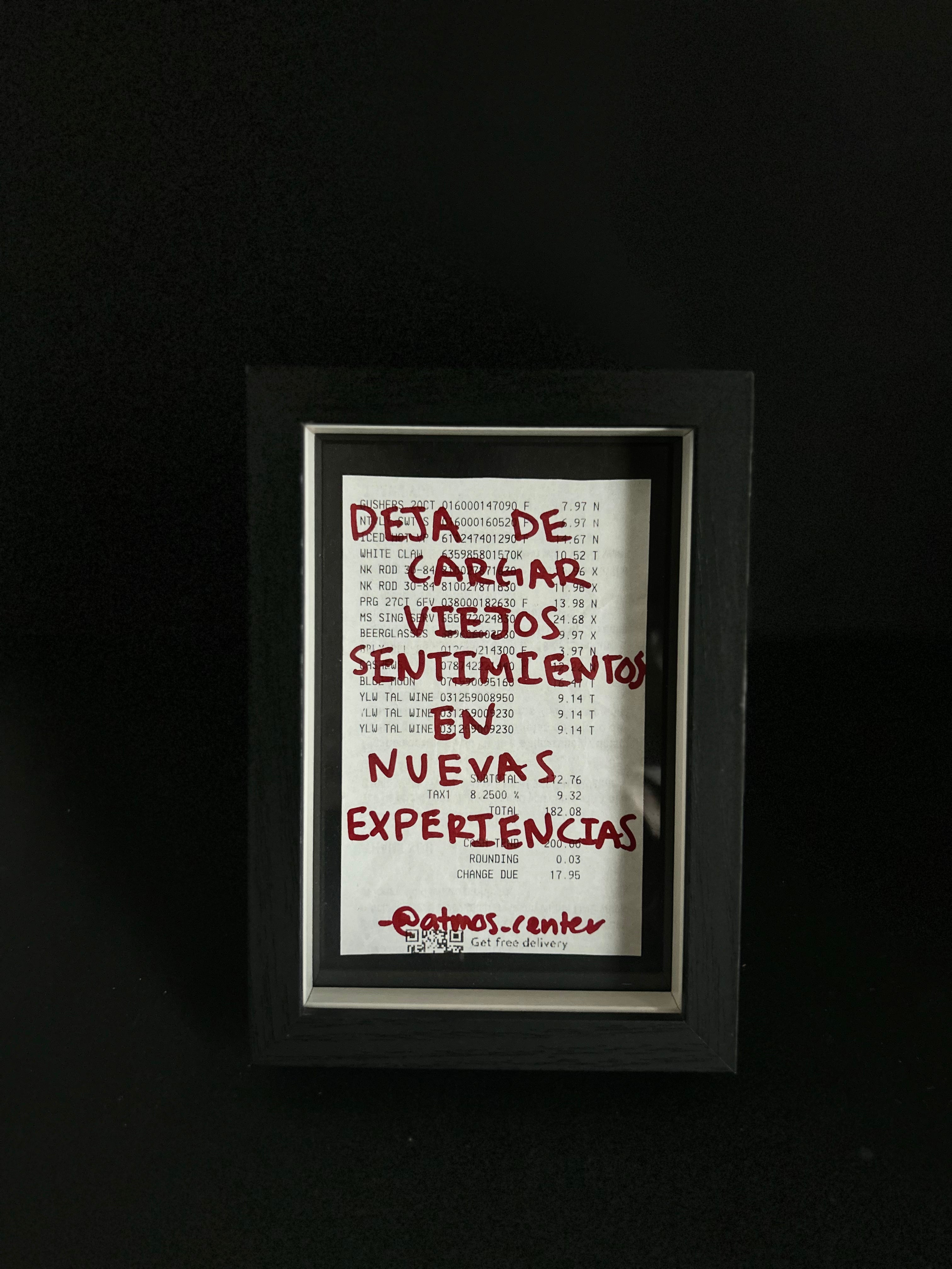 Cuadro · "Deja de cargar viejos sentimientos en nuevas experiencias"