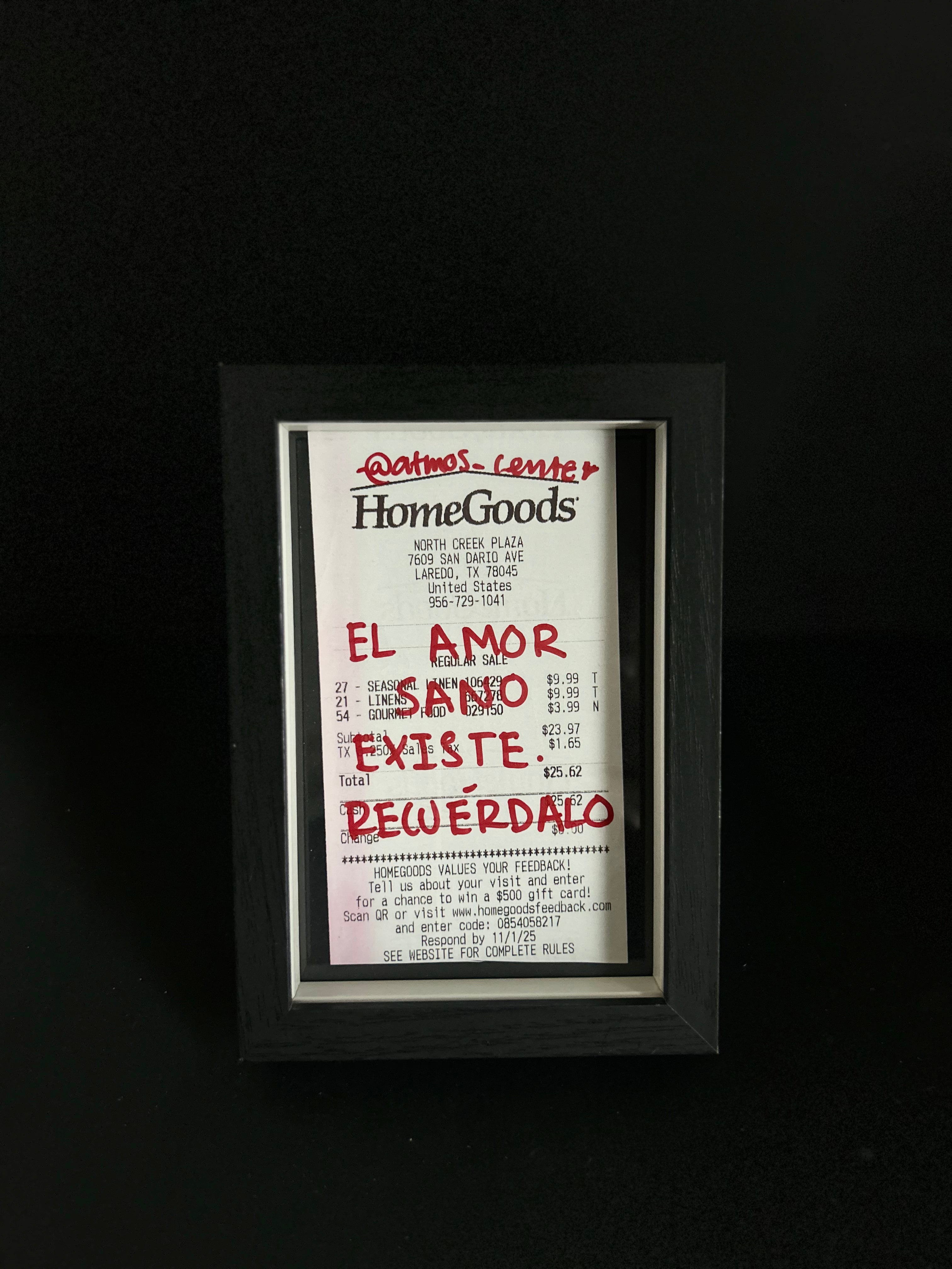 Cuadro · "El amor sano existe, recuérdalo"
