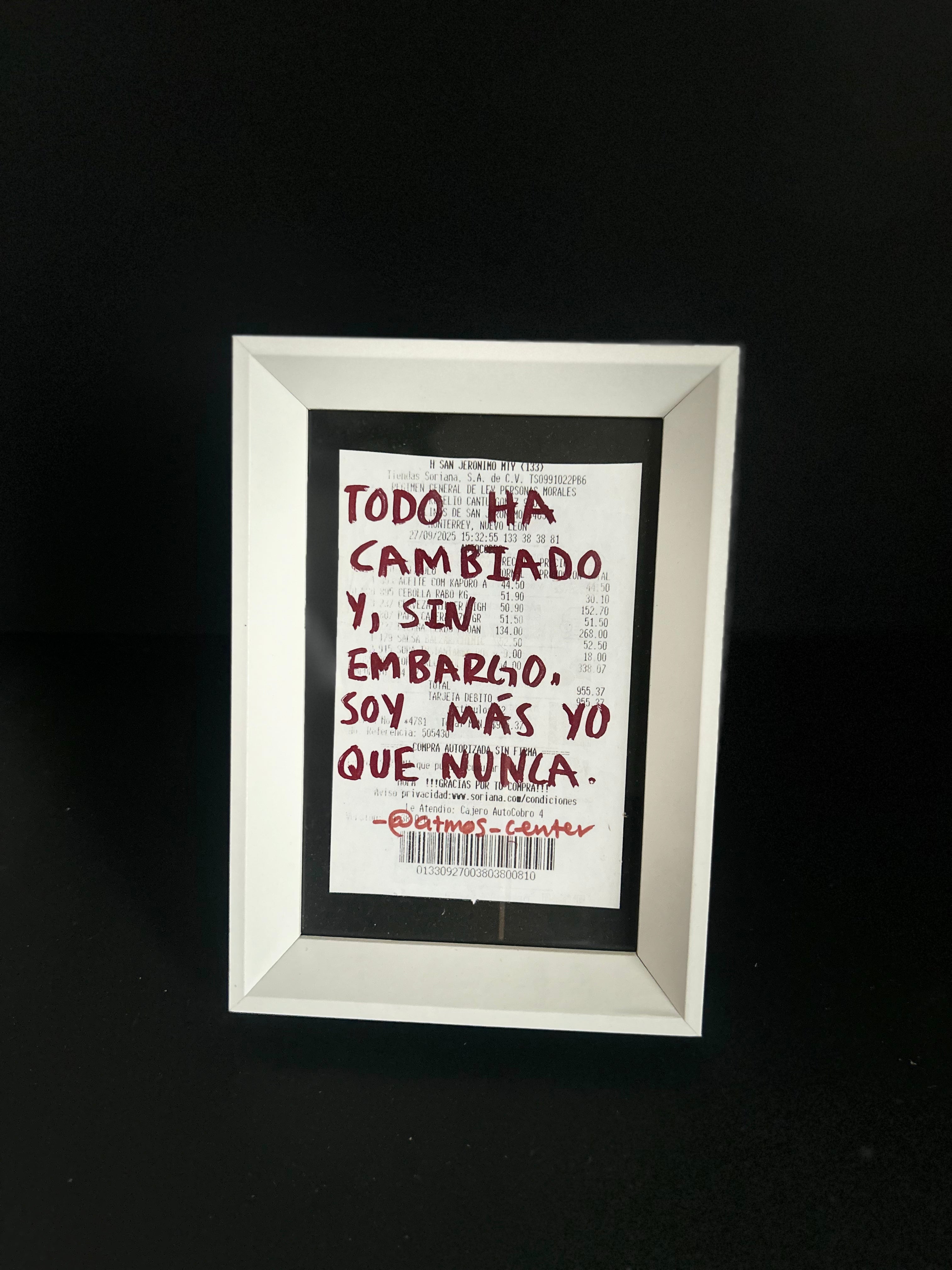 Cuadro · "Todo ha cambiado y sin embargo, soy más yo que nunca"