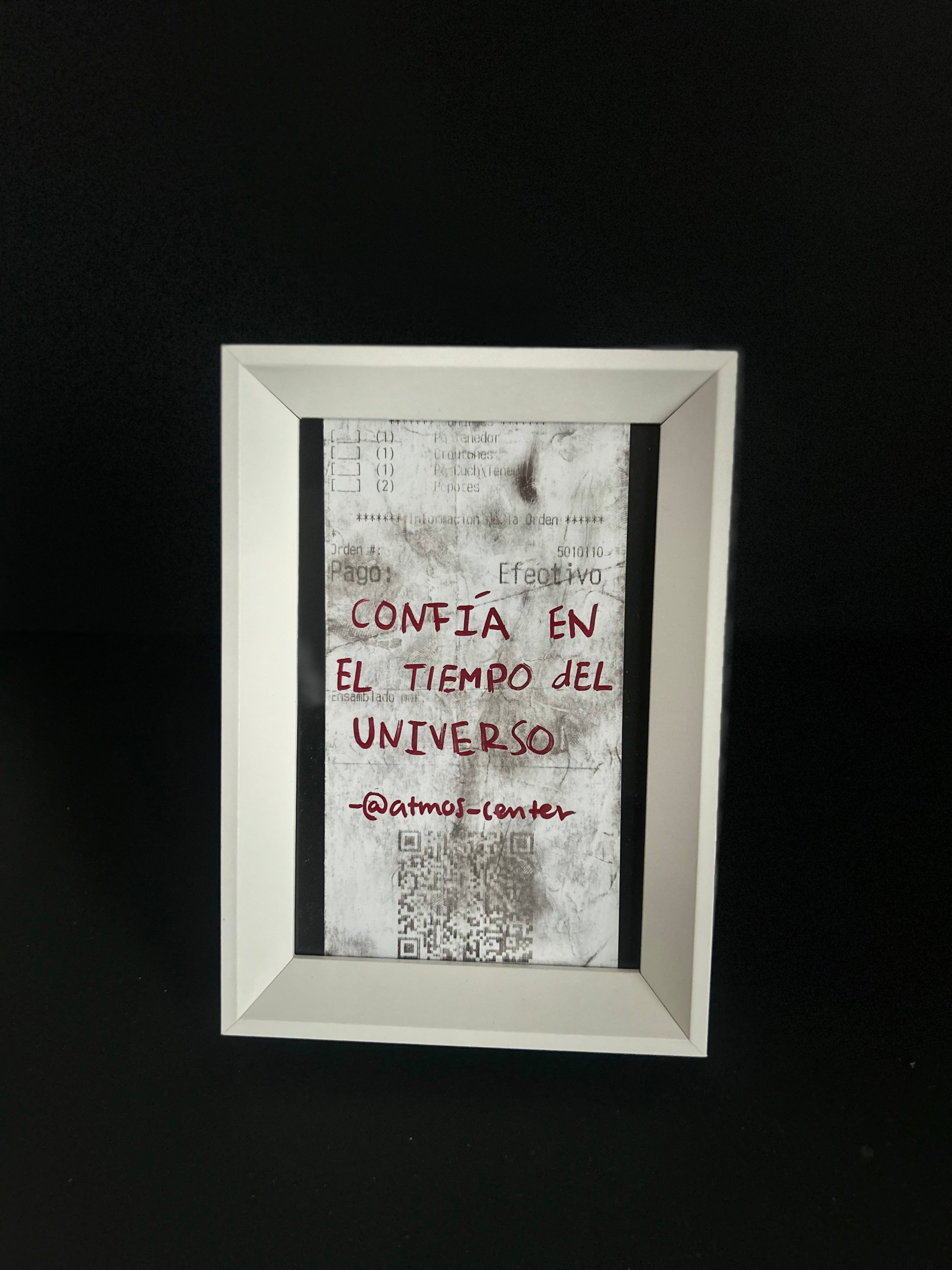 Cuadro · "Confía en el tiempo del universo"